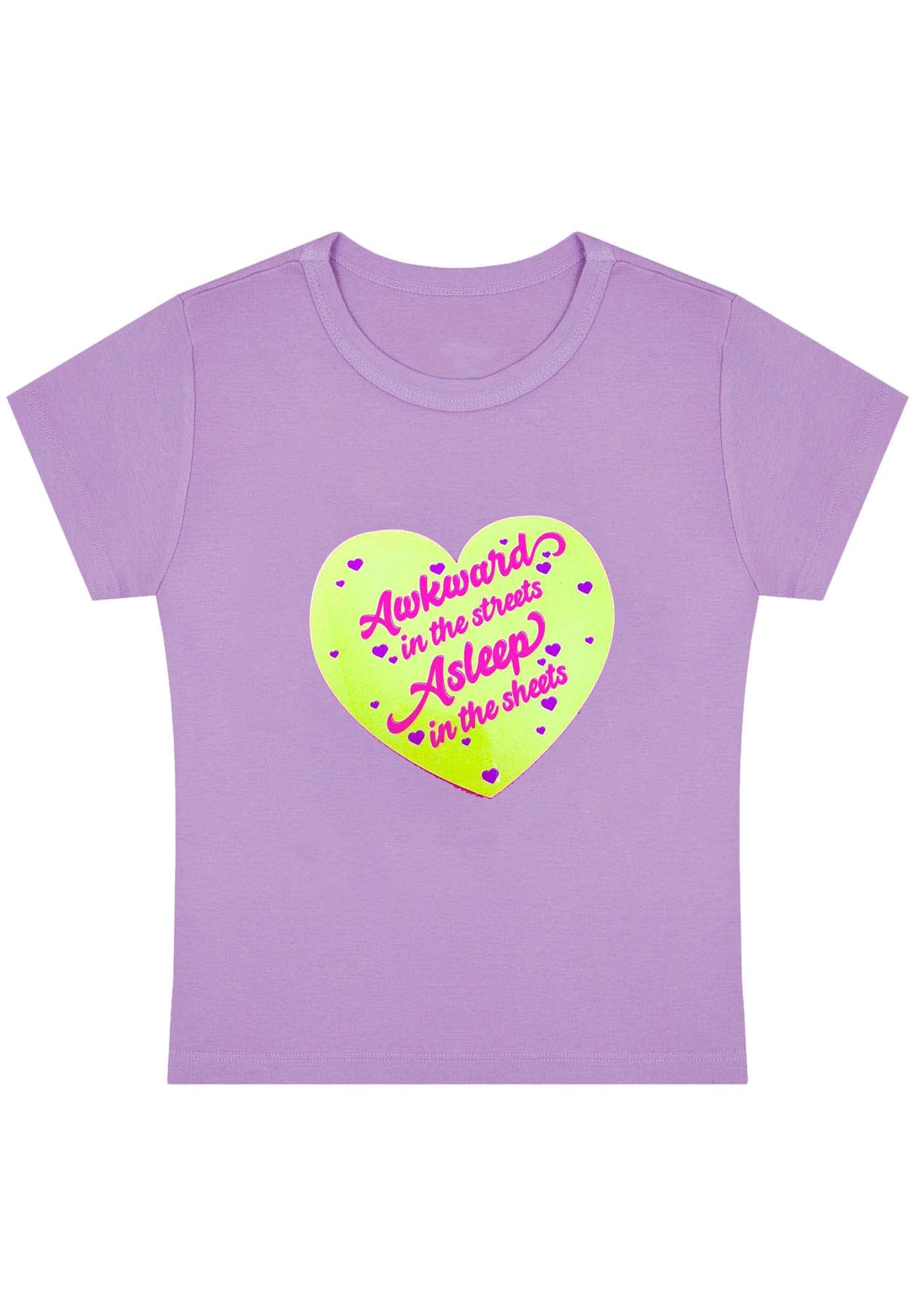 Curvy Awkward In The Streets Baby Tee - Image 2