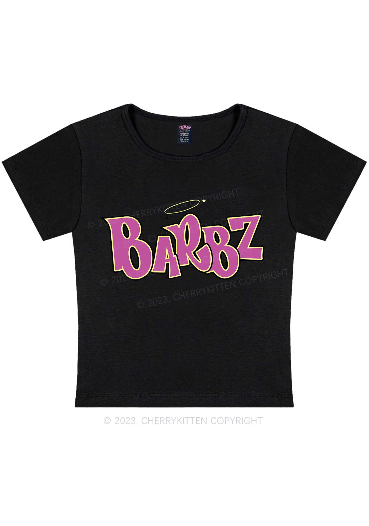 Curvy Barbz Y2K Baby Tee Cherrykitten - Image 3