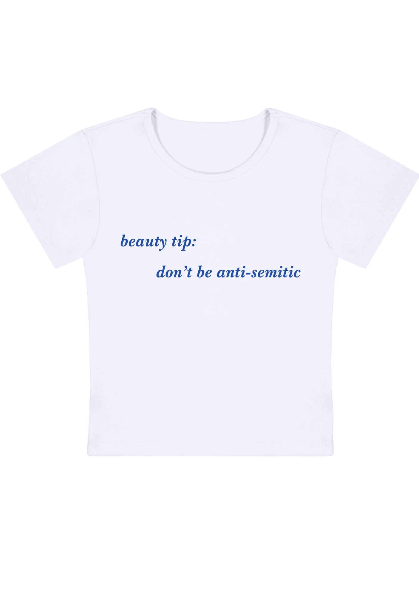 Curvy Beauty Tip Don't Be Anti Semitic Baby Tee - Image 2