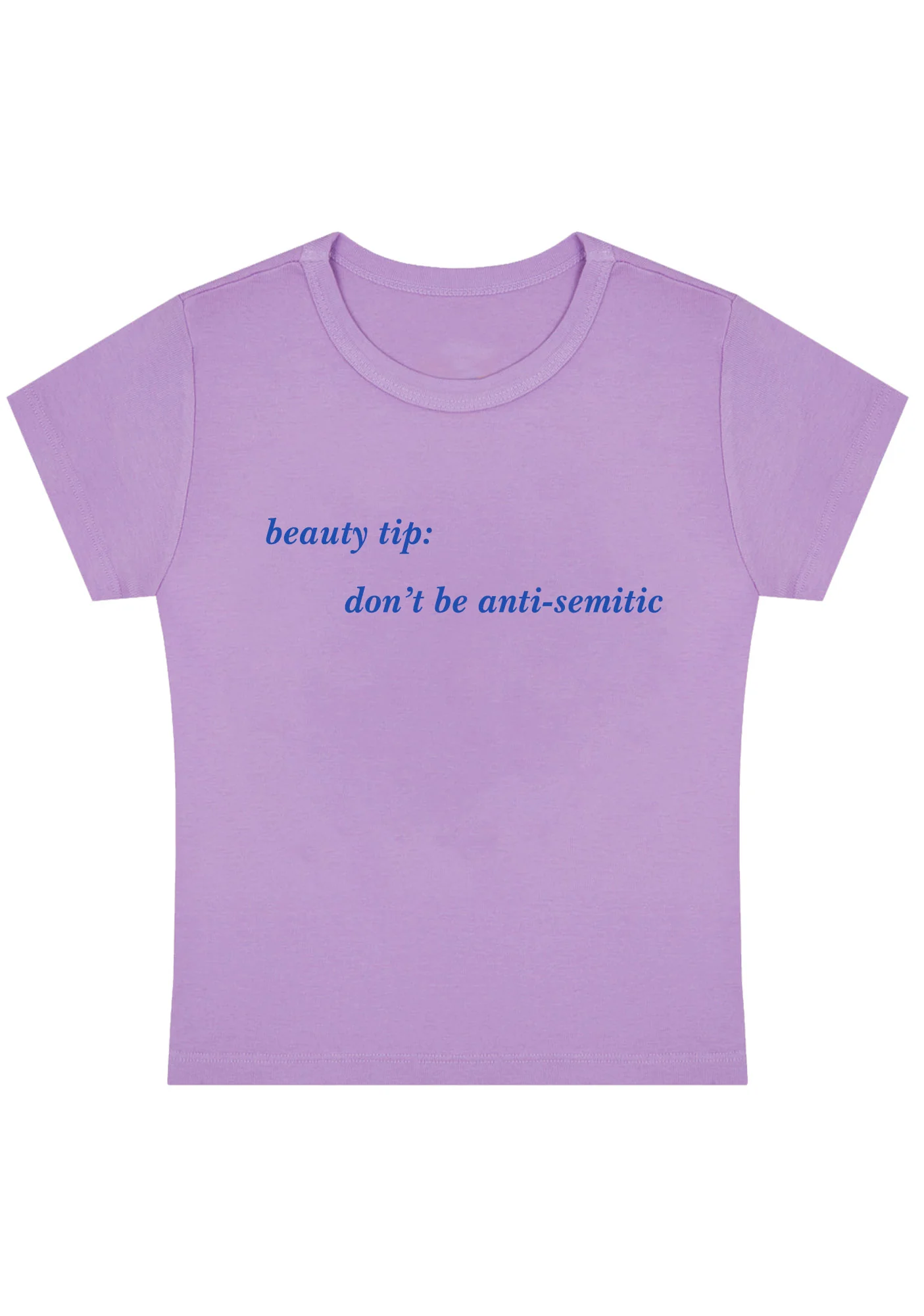 Curvy Beauty Tip Don't Be Anti Semitic Baby Tee - Image 4