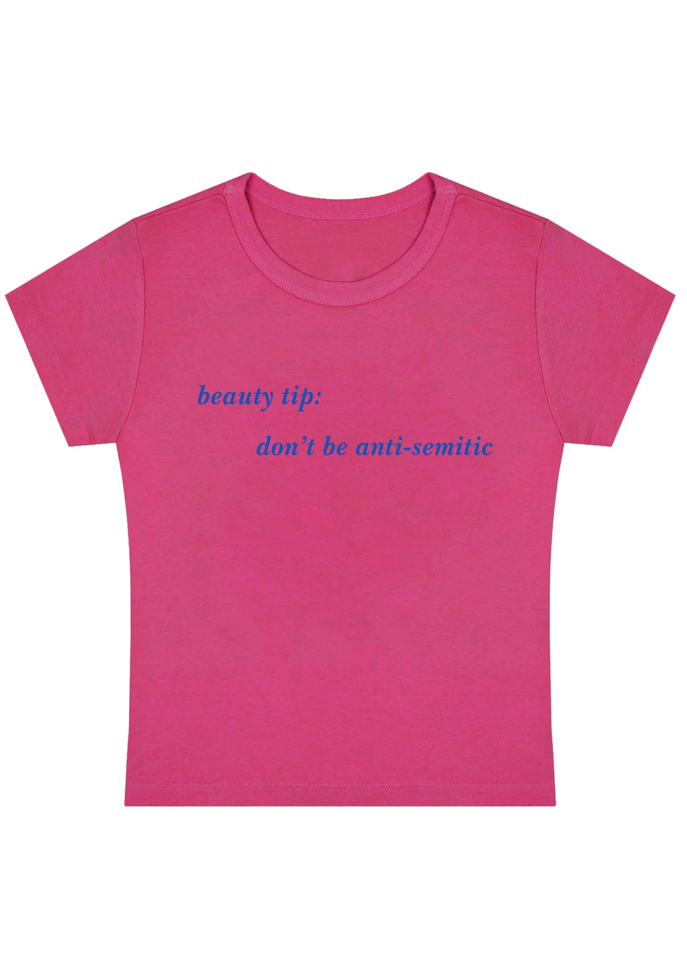 Curvy Beauty Tip Don't Be Anti Semitic Baby Tee - Image 5
