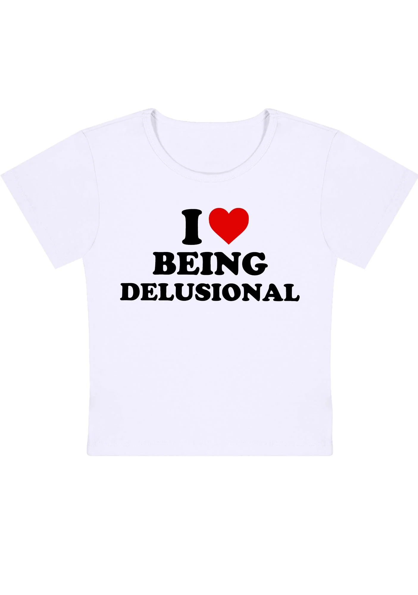 Curvy Being Delusional Baby Tee - Image 2