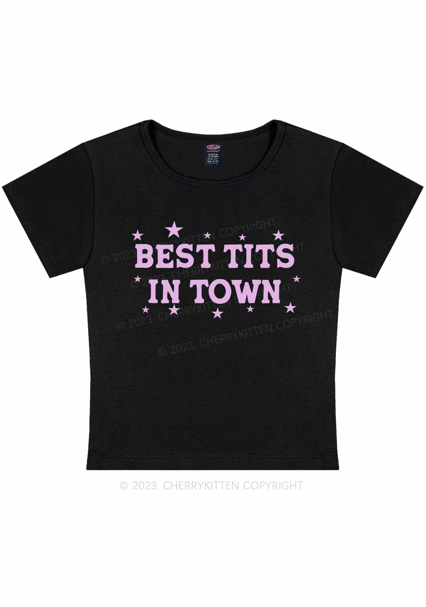 Curvy Best Txts In Town Y2K Baby Tee Cherrykitten - Image 2