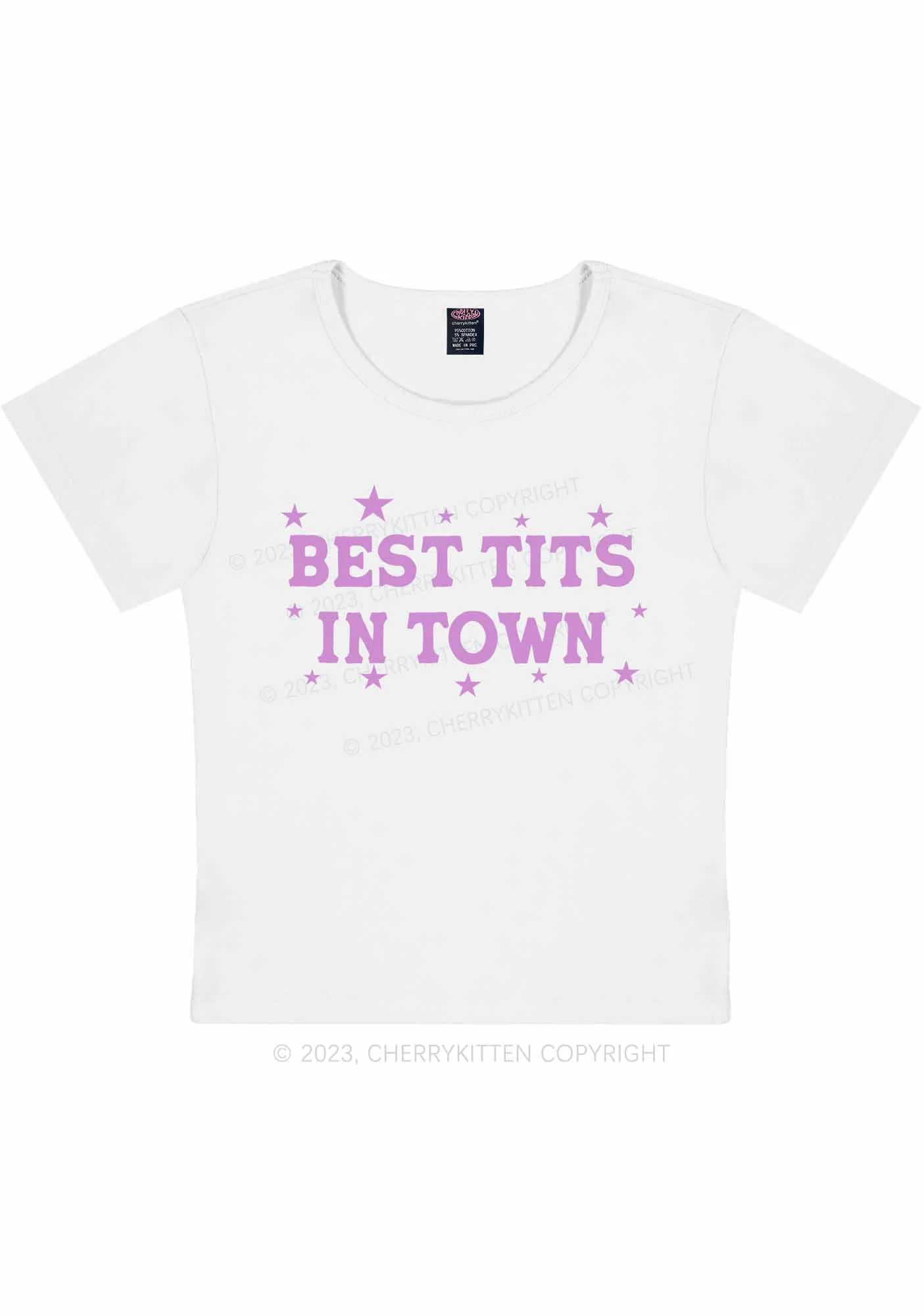 Curvy Best Txts In Town Y2K Baby Tee Cherrykitten - Image 3
