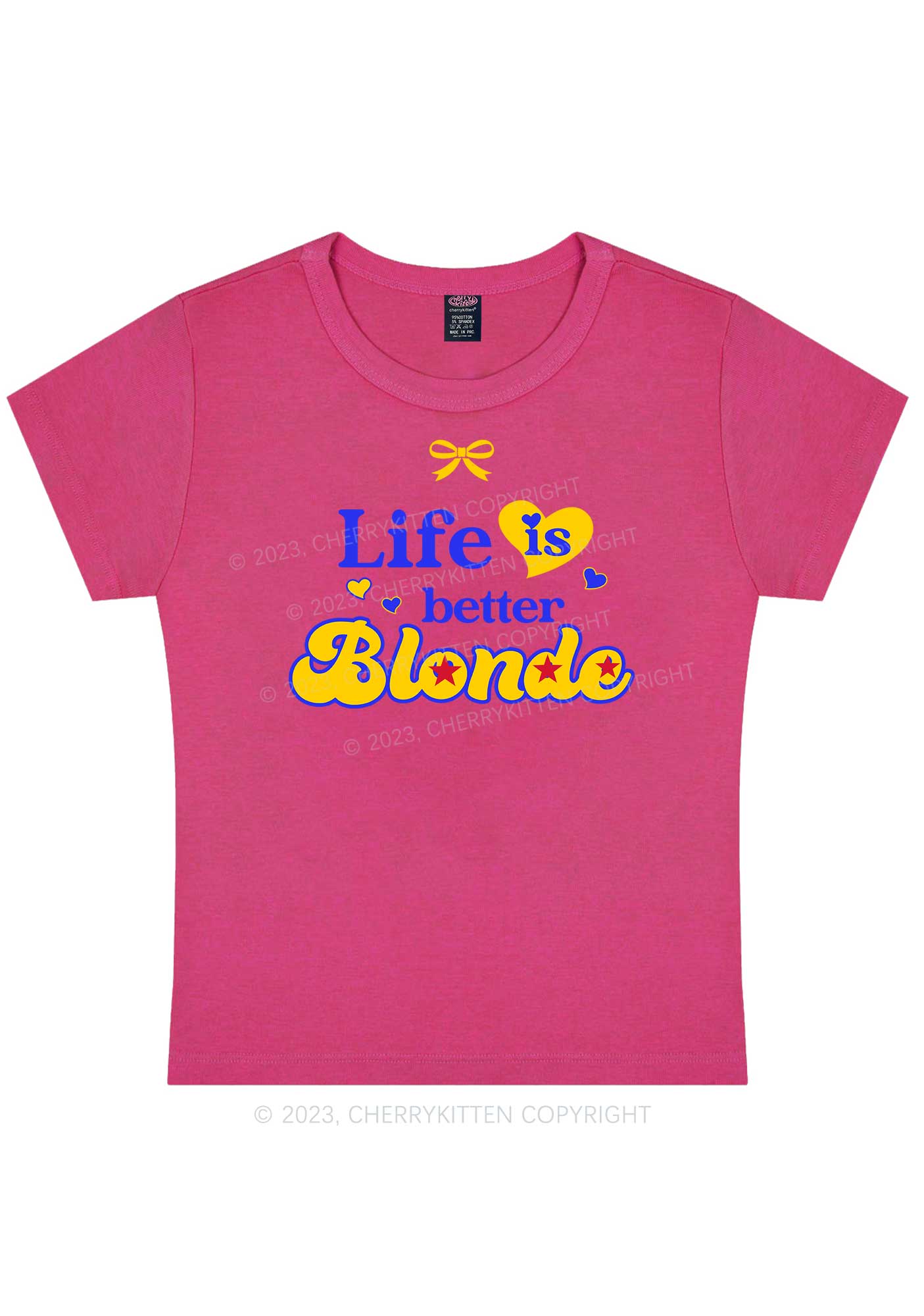 Curvy Better Blonde Y2K Baby Tee Cherrykitten - Image 5