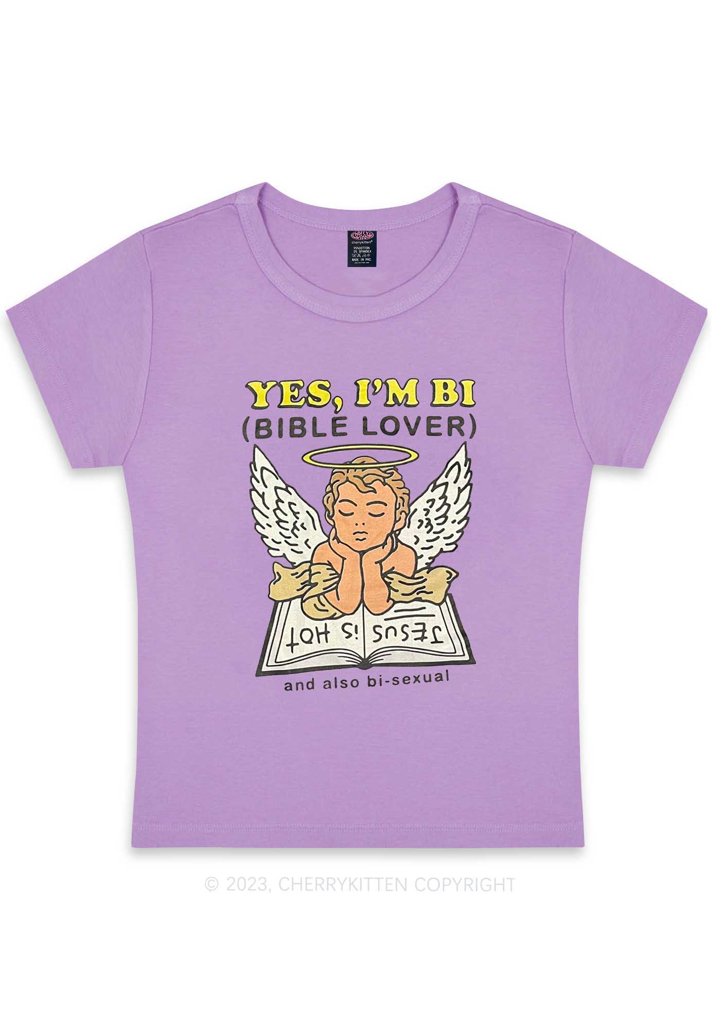 Curvy Bible Lover Y2K Baby Tee Cherrykitten - Image 4