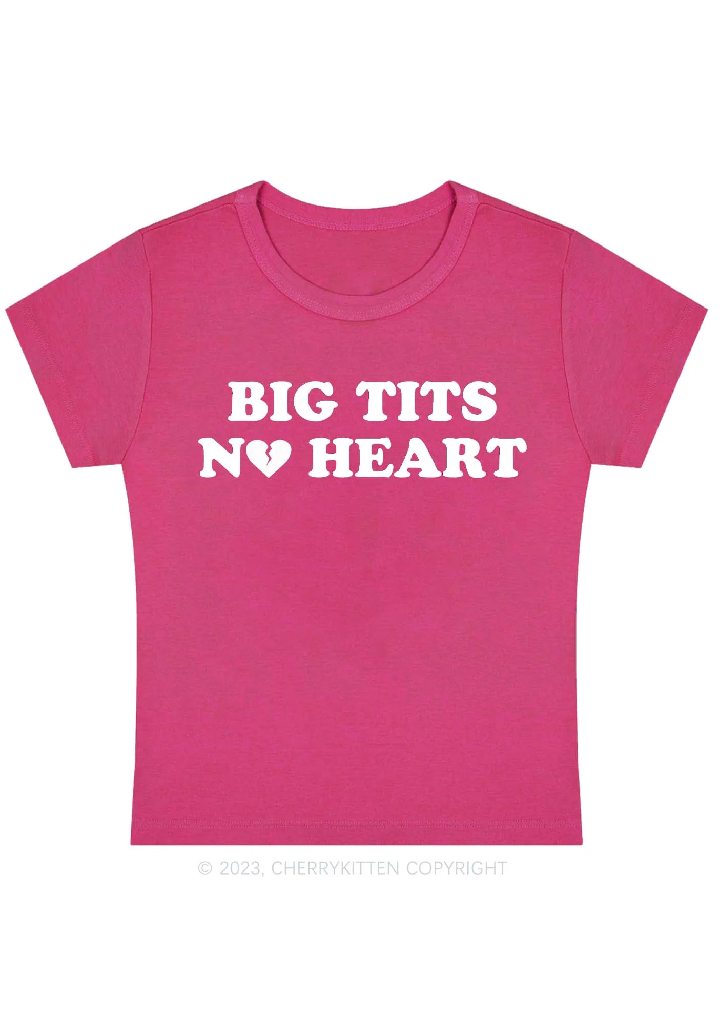 Curvy Big Txts No Heart Y2K Baby Tee Cherrykitten - Image 5