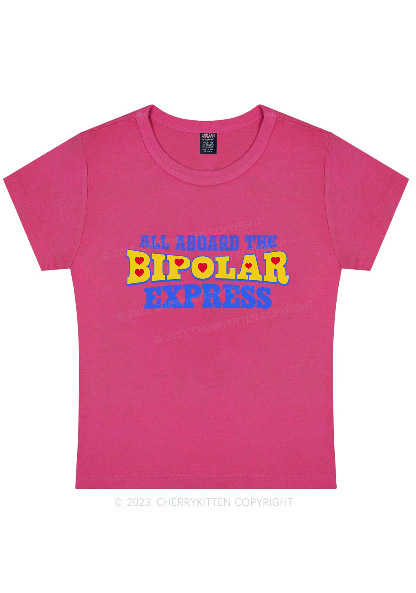 Curvy Bipolar Express Y2K Baby Tee Cherrykitten - Image 5