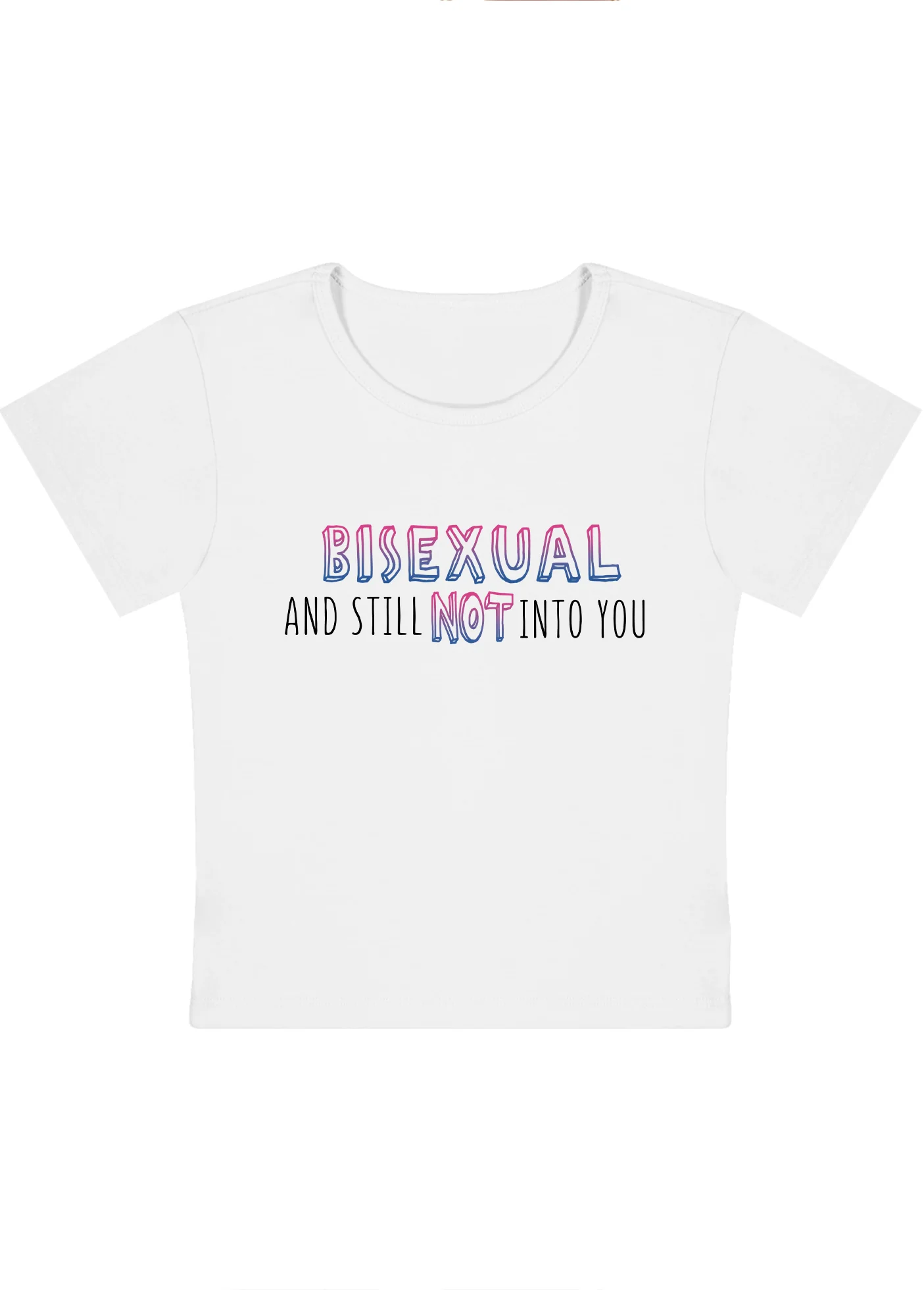 Curvy Bisexual And Still Not Into You Baby Tee - Image 3
