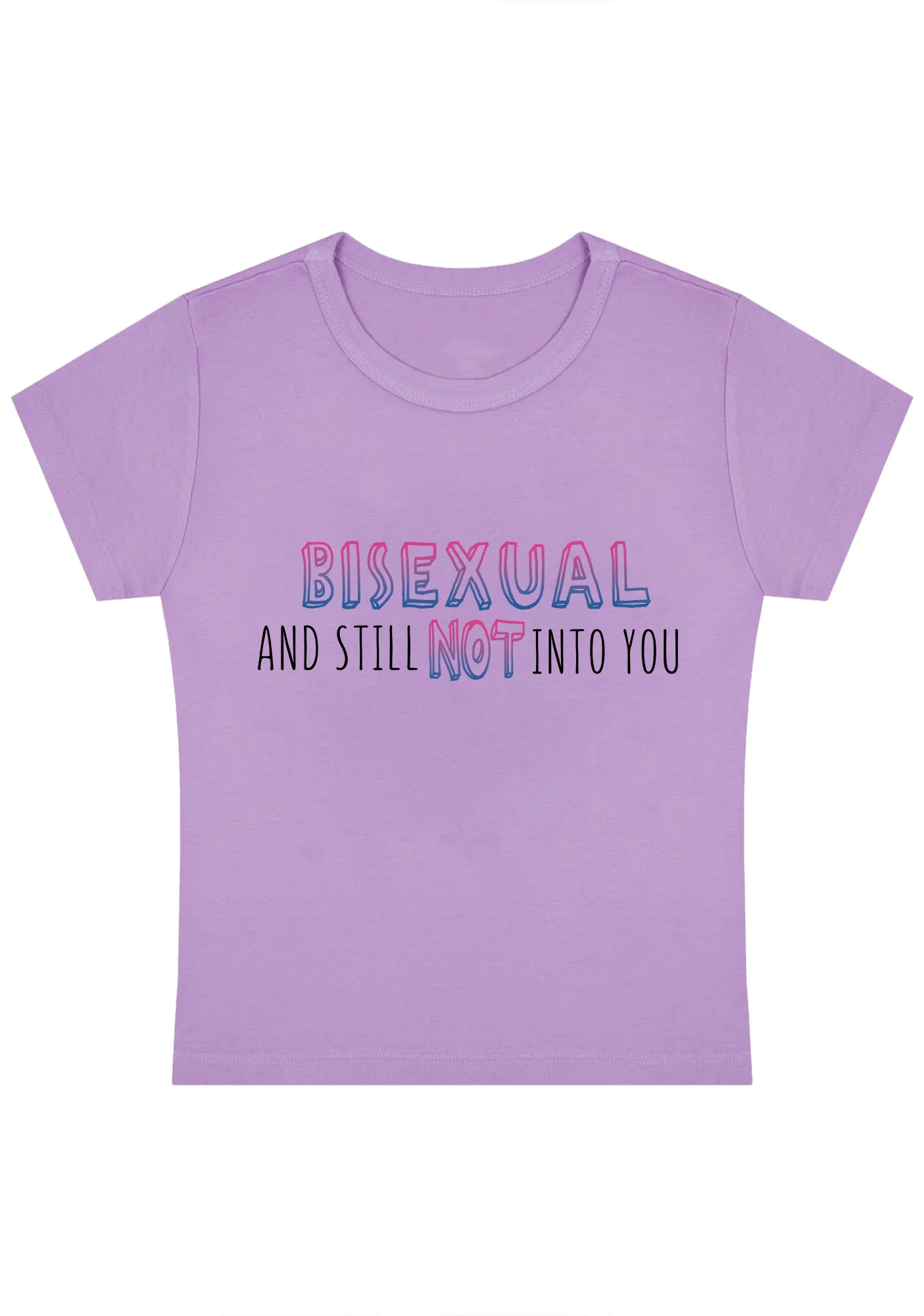 Curvy Bisexual And Still Not Into You Baby Tee - Image 4