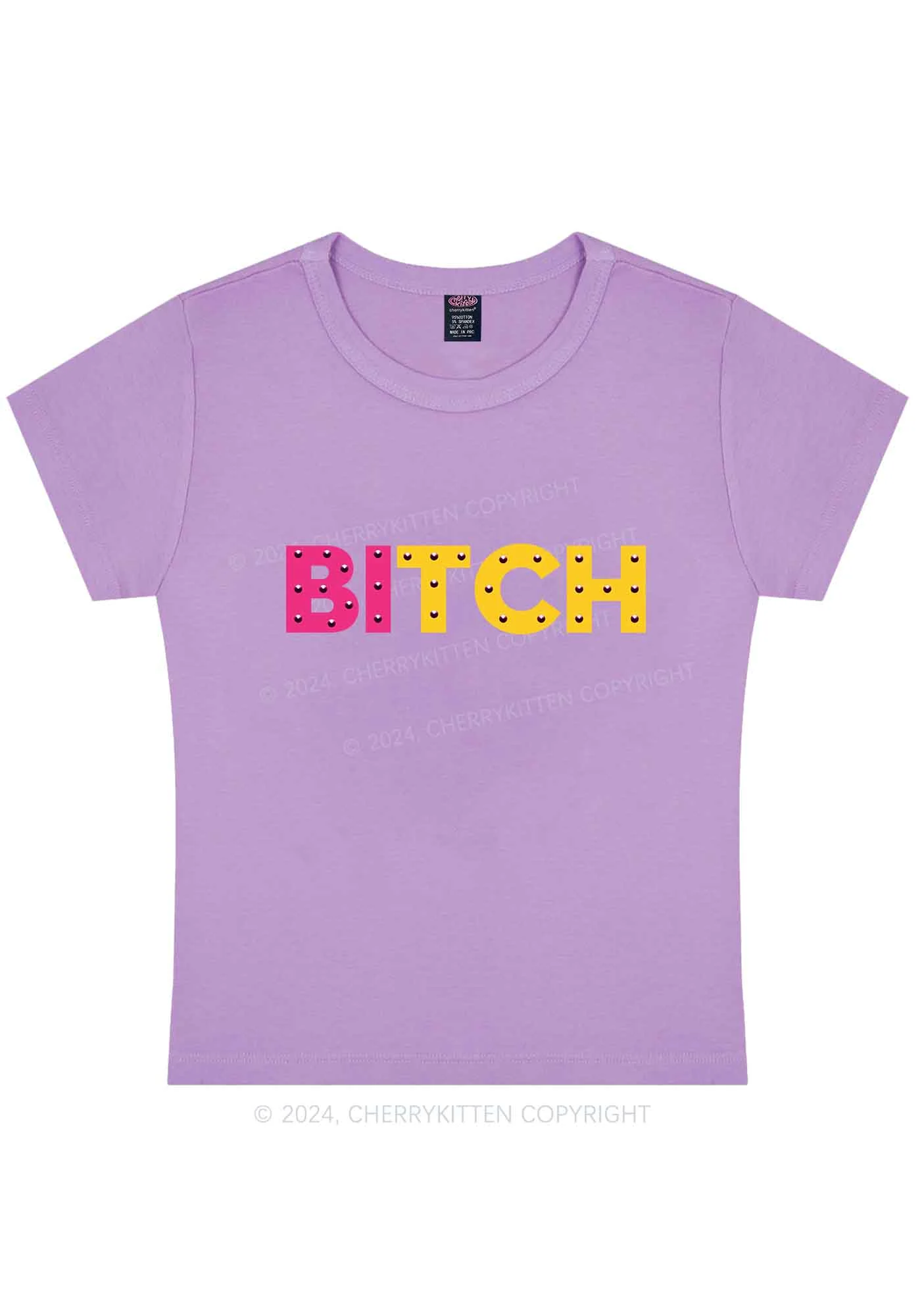 Curvy Bisexual Bixxh Y2K Baby Tee Cherrykitten - Image 4