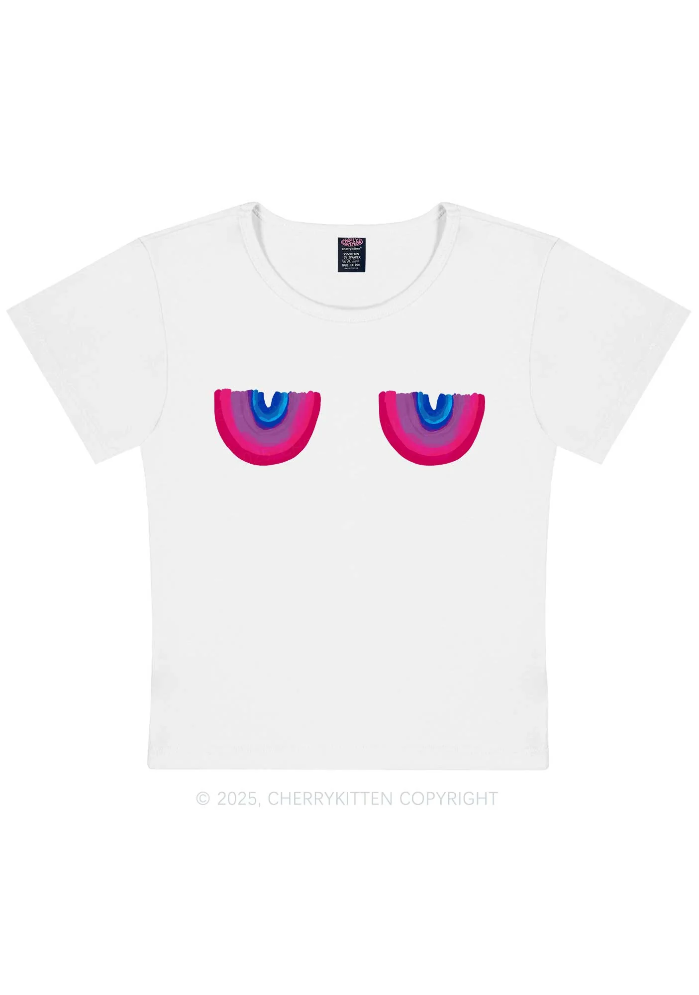 Curvy Bisexual Bxxb Y2K Baby Tee Cherrykitten - Image 2