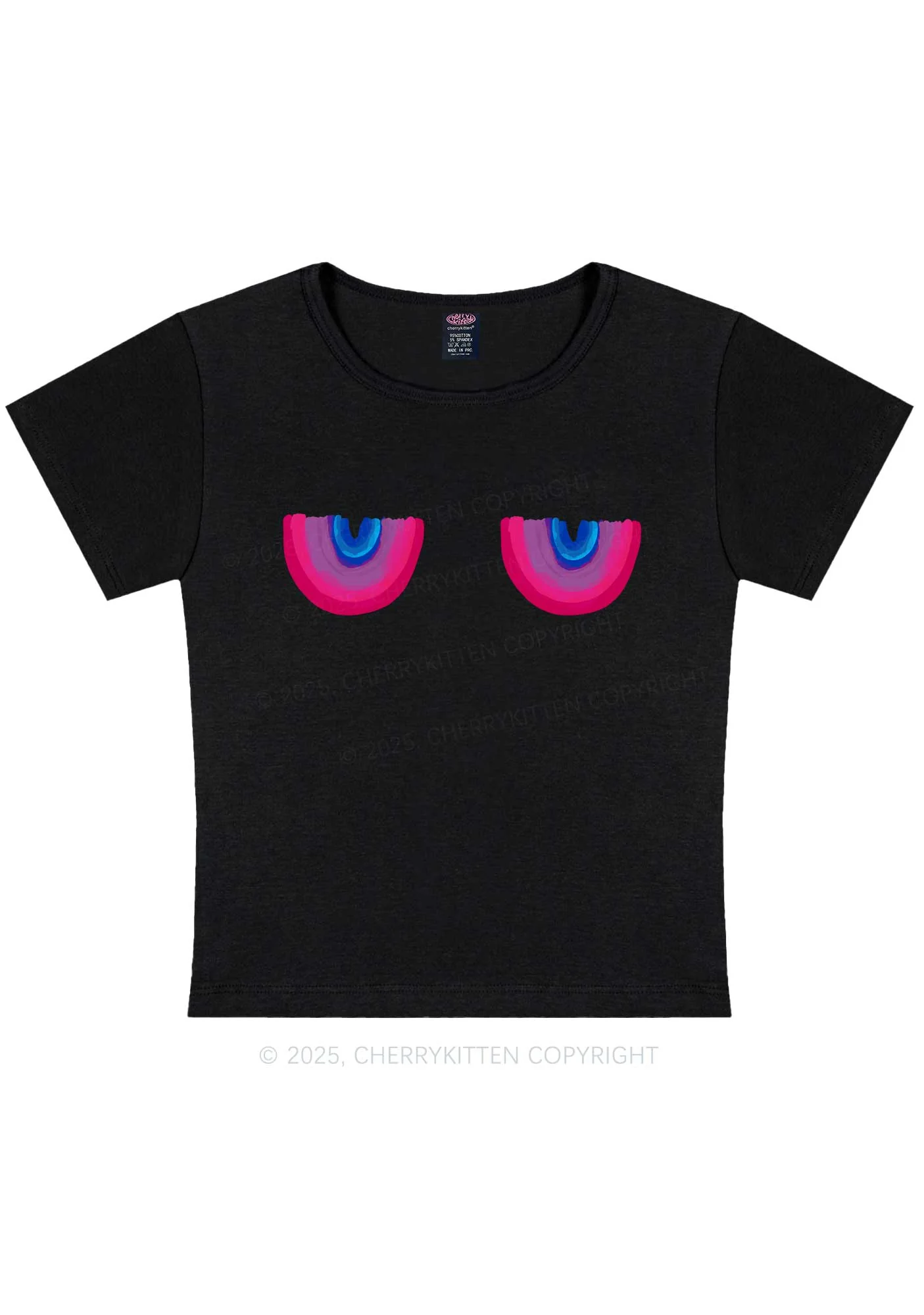 Curvy Bisexual Bxxb Y2K Baby Tee Cherrykitten - Image 3