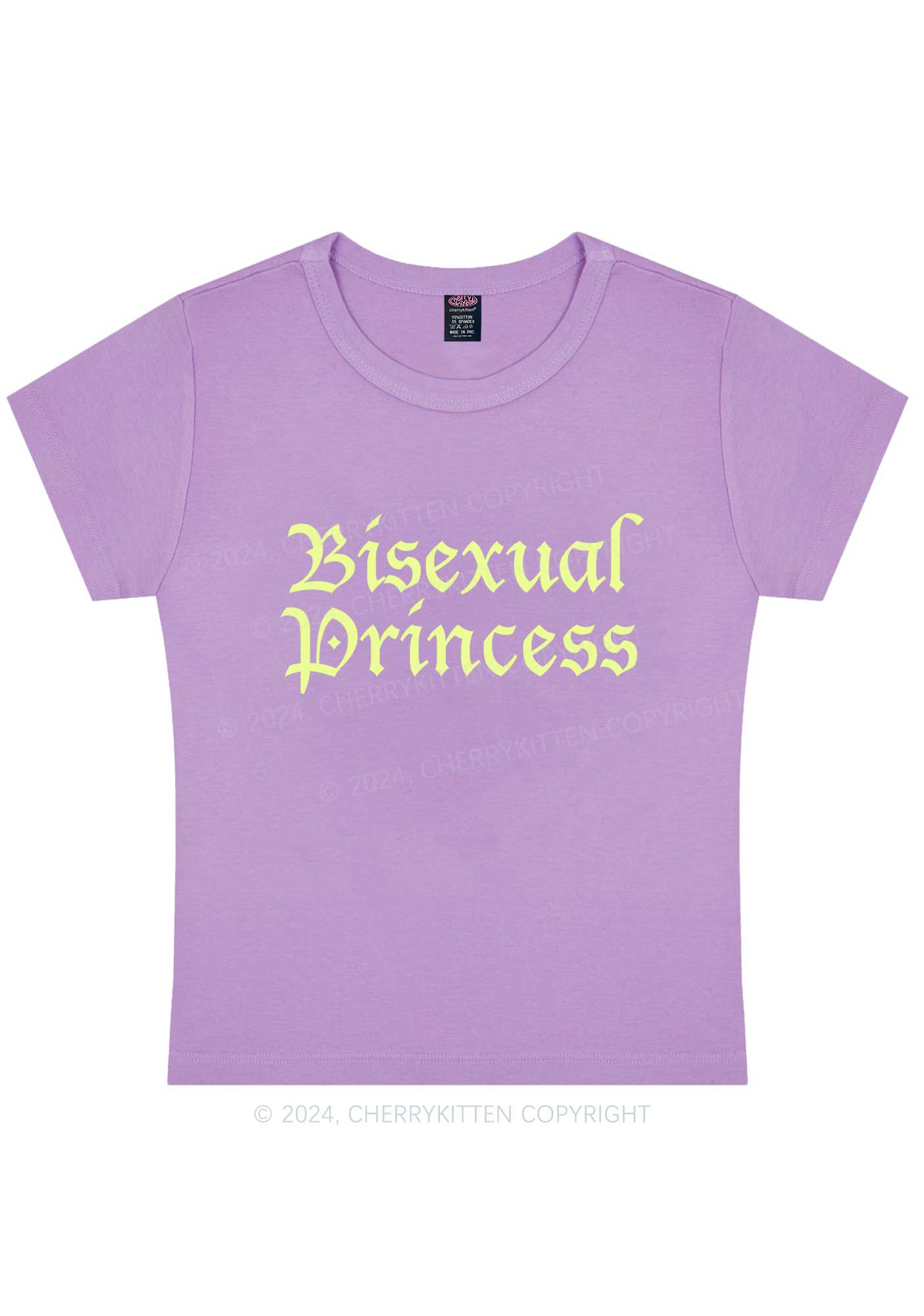 Curvy Bisexual Princess Y2K Baby Tee Cherrykitten - Image 4