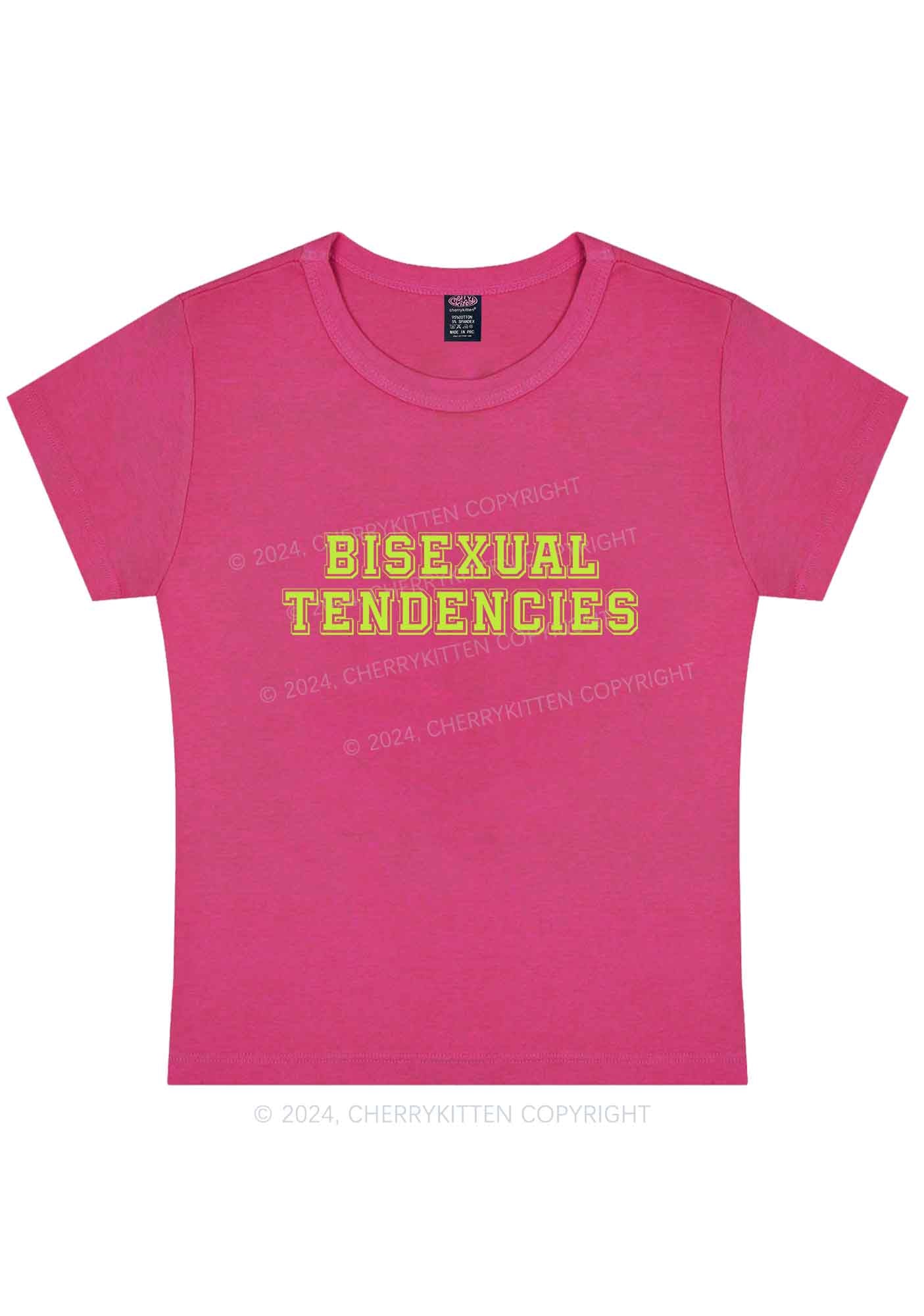 Curvy Bisexual Tendencies Y2K Baby Tee Cherrykitten - Image 5