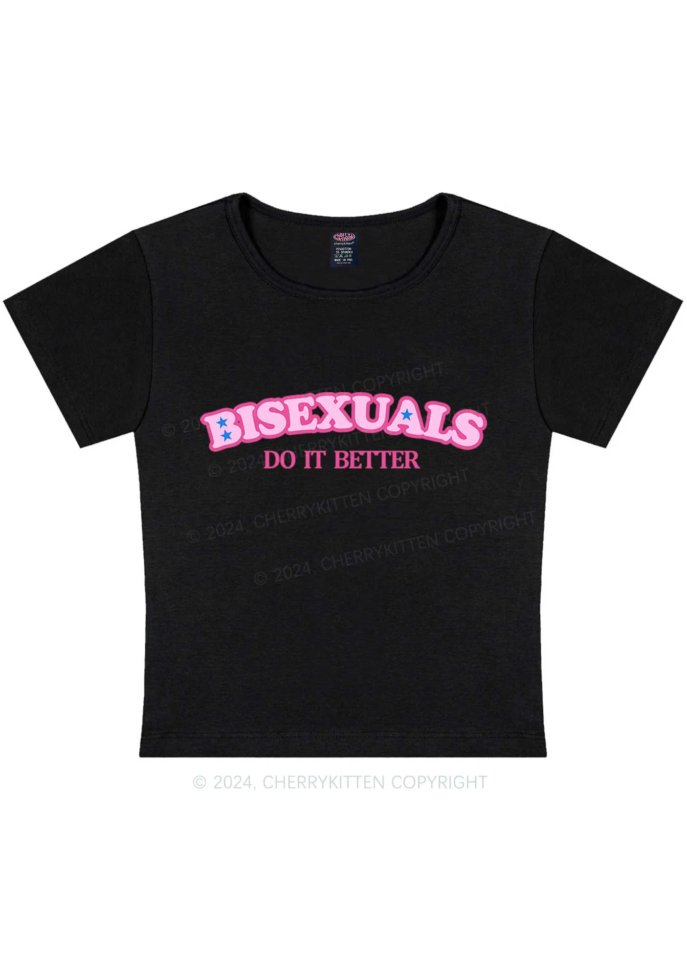 Curvy Bisexuals Do It Better Y2K Baby Tee Cherrykitten - Image 2