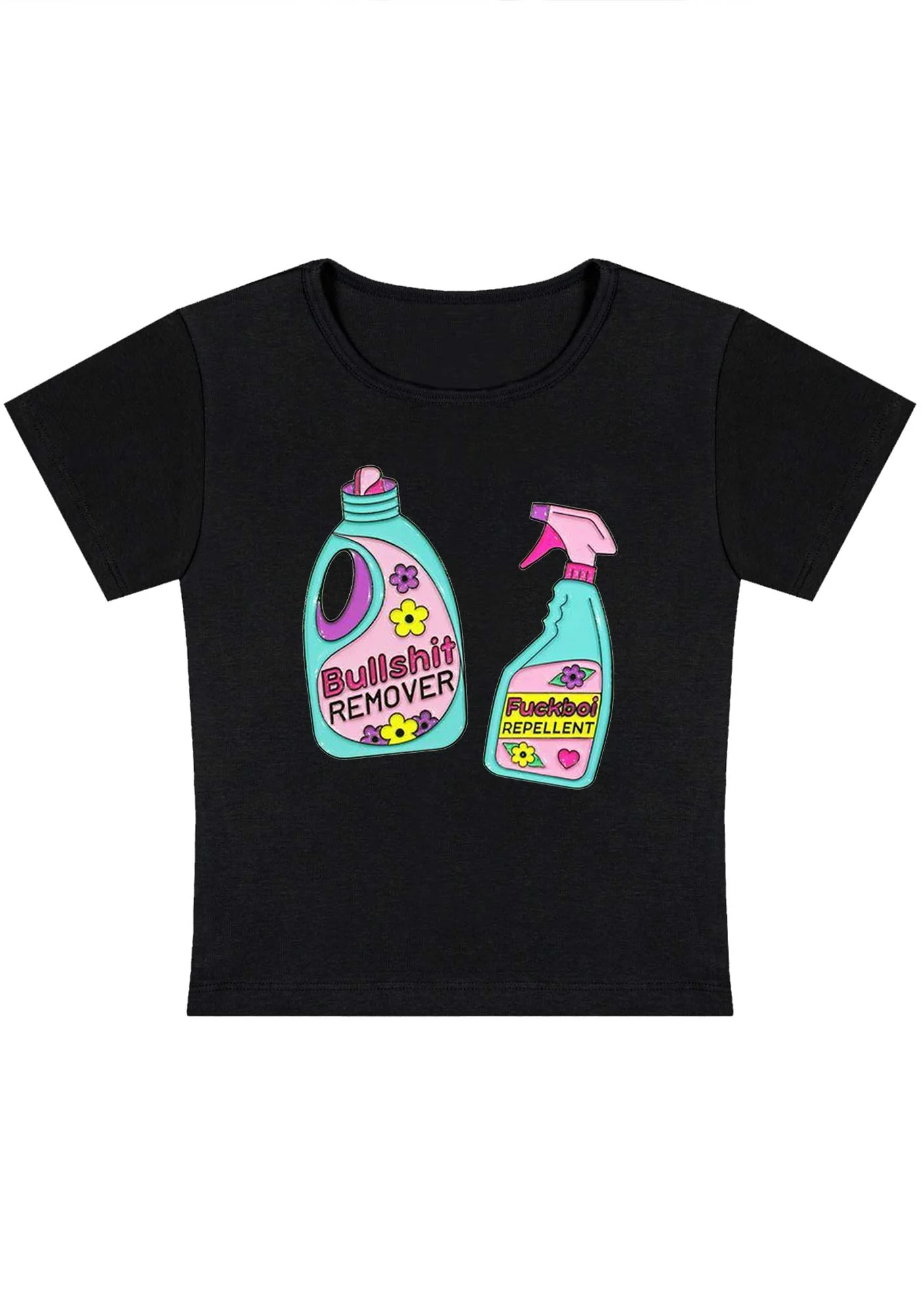 Curvy Bullshxt Remover Fxxkboi Repellent Baby Tee - Image 2