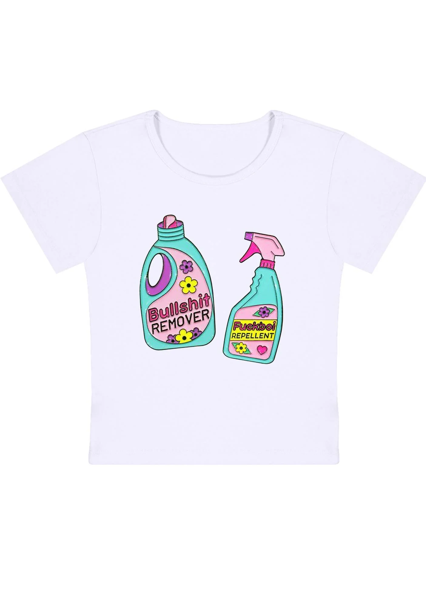 Curvy Bullshxt Remover Fxxkboi Repellent Baby Tee - Image 4