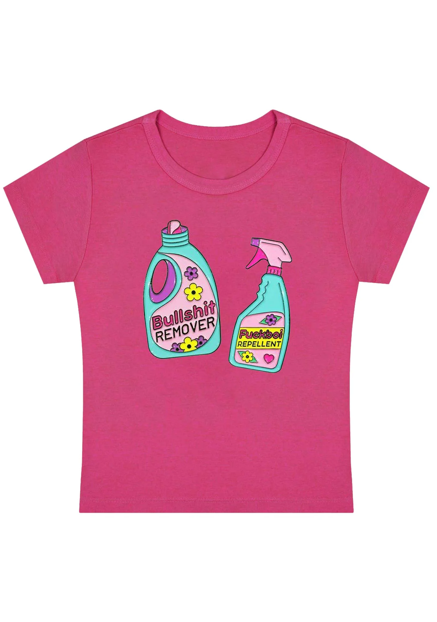 Curvy Bullshxt Remover Fxxkboi Repellent Baby Tee - Image 5
