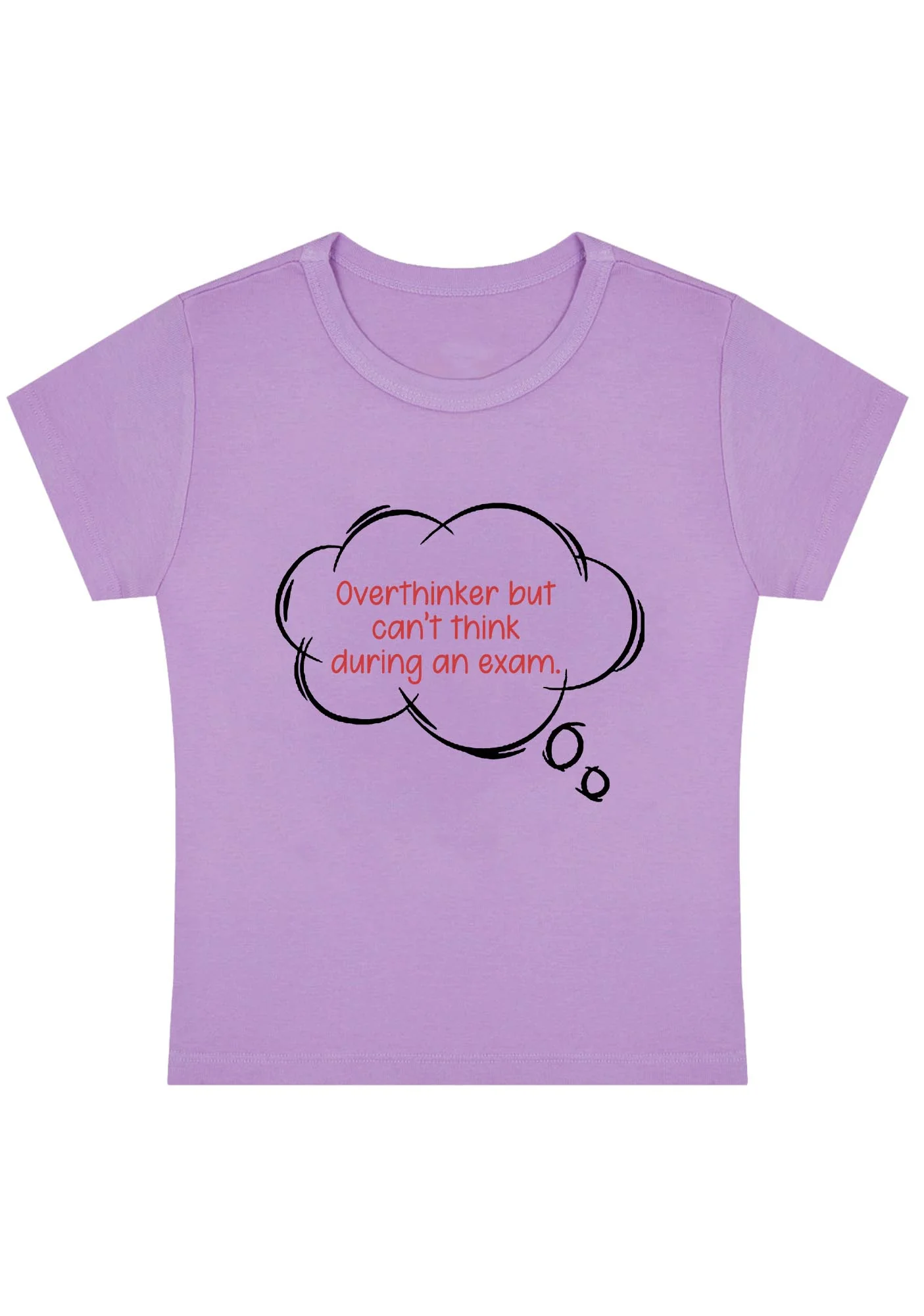 Curvy But Can't Think During Exam Baby Tee - Image 2