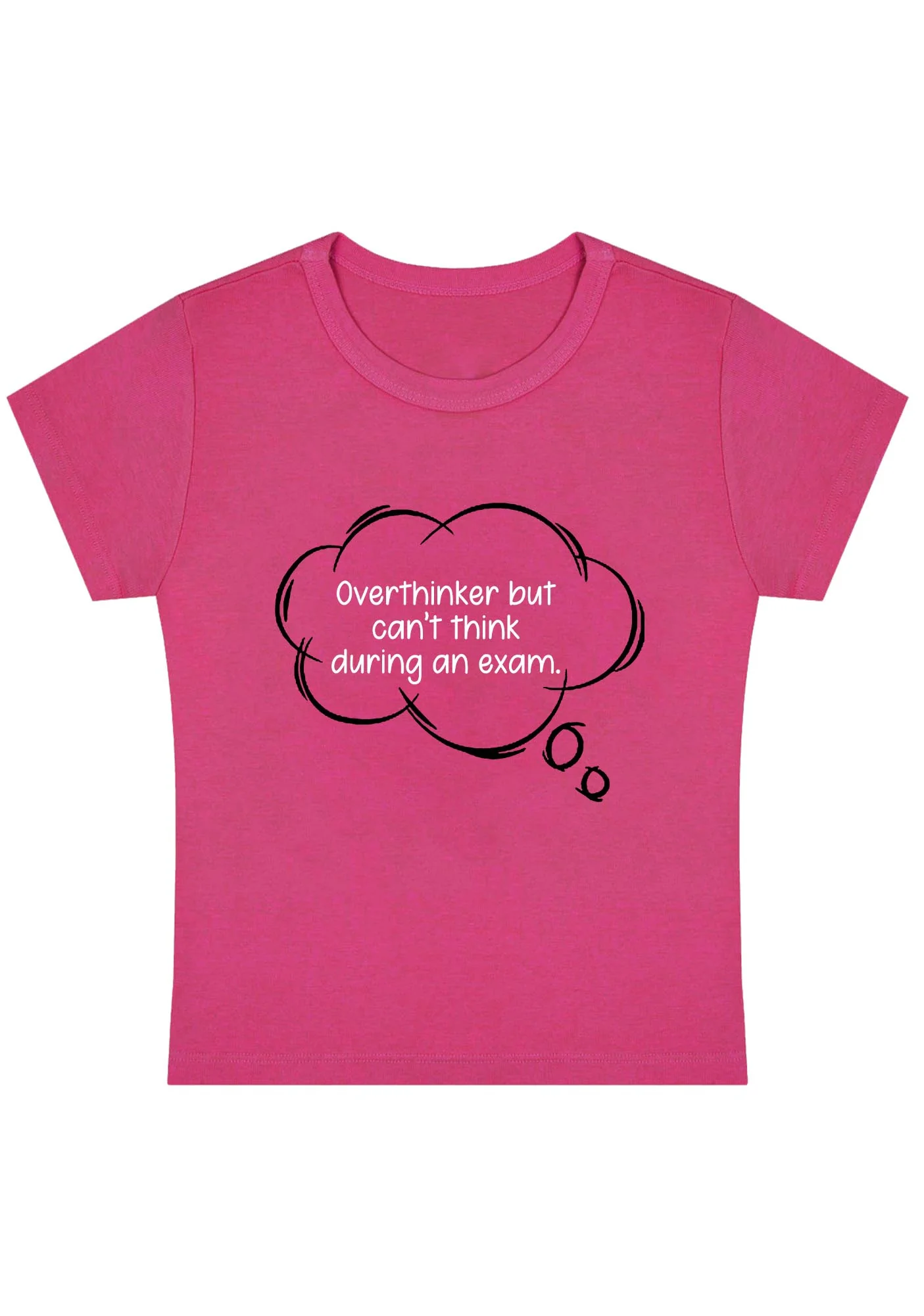 Curvy But Can't Think During Exam Baby Tee - Image 3