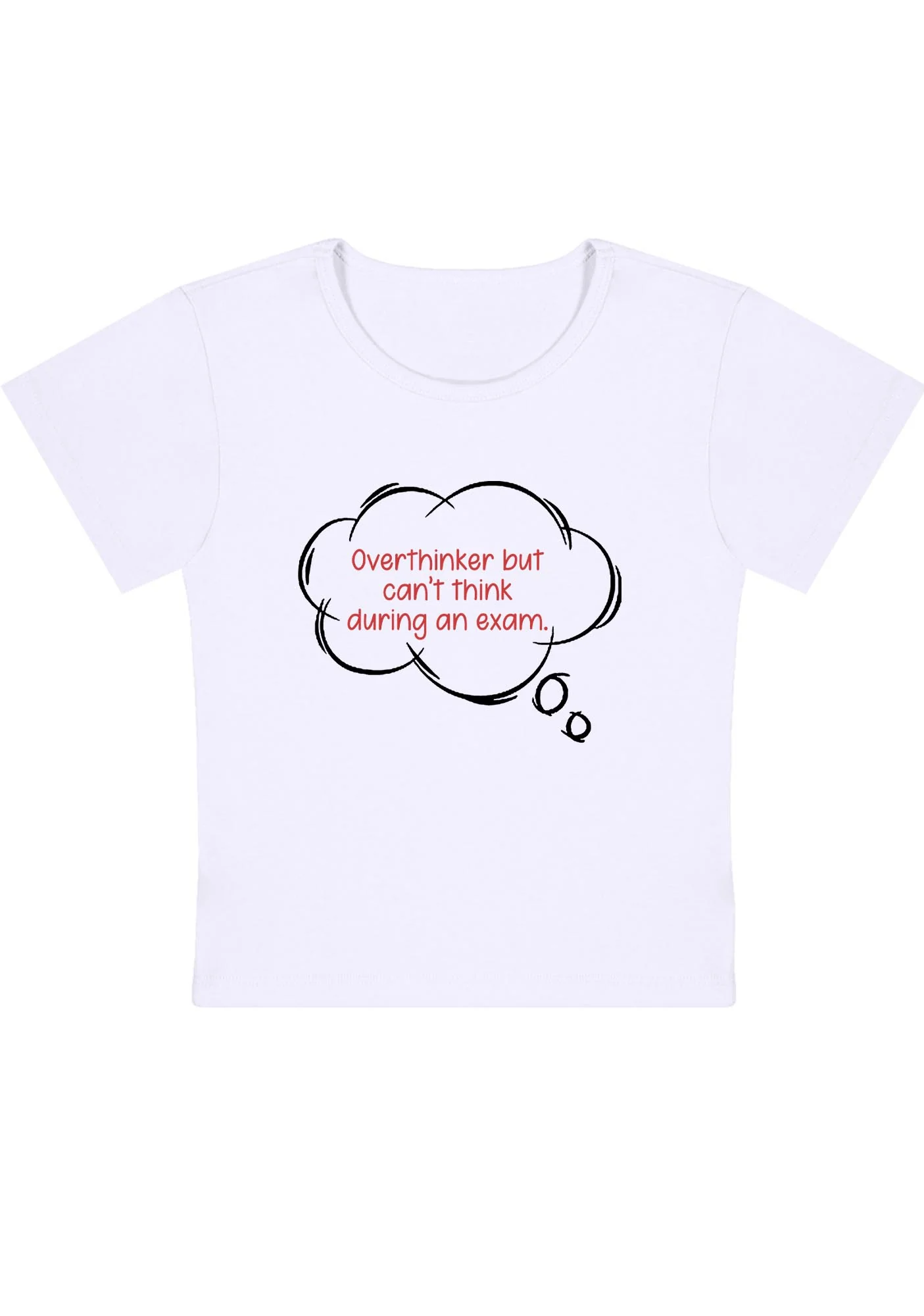 Curvy But Can't Think During Exam Baby Tee - Image 4