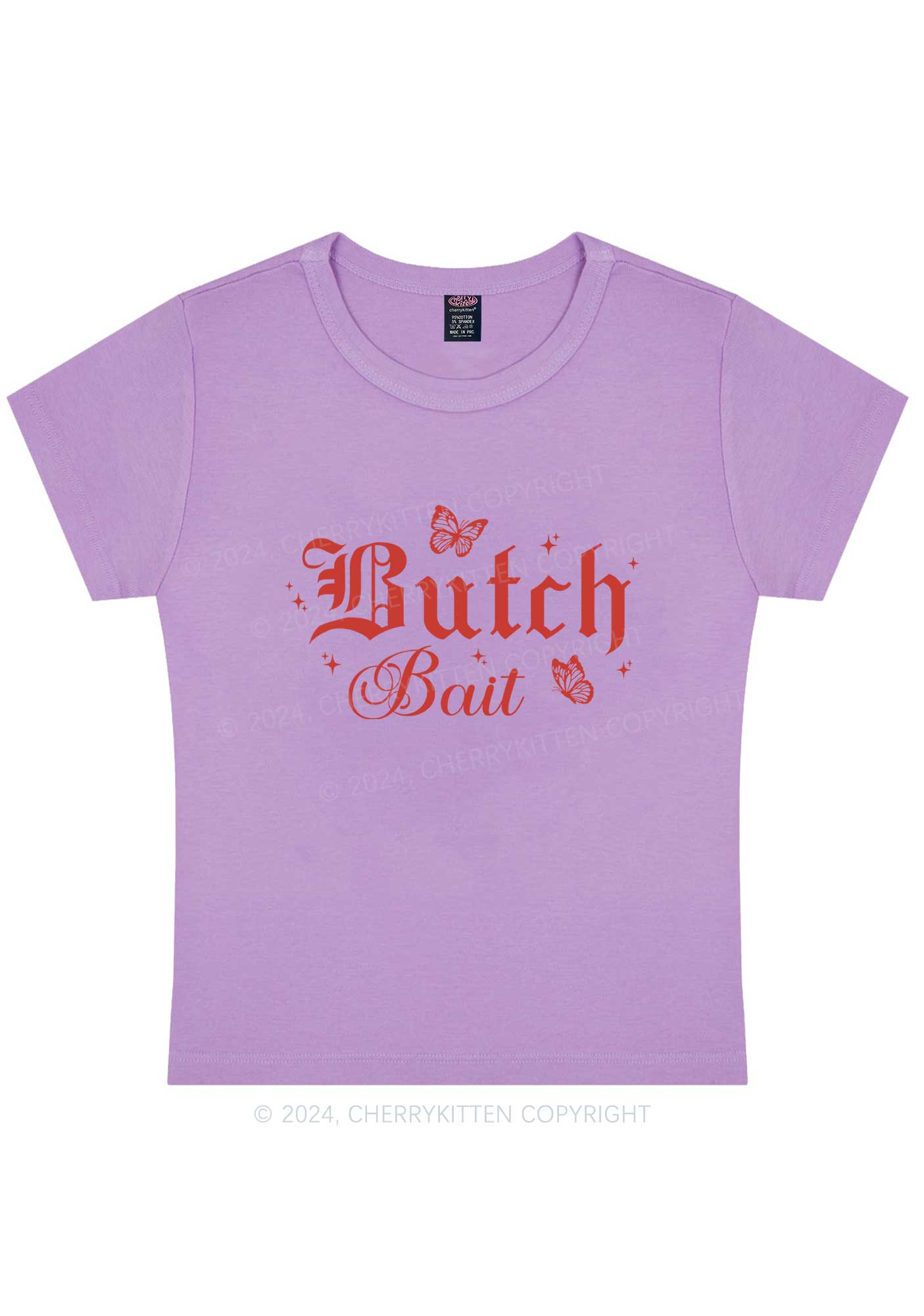 Curvy Butch Bait Y2K Baby Tee Cherrykitten - Image 4