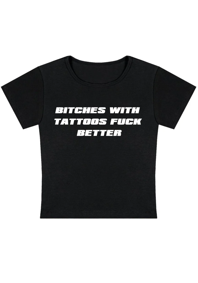 Curvy Bxxches With Tattoos Fxxk Better  Baby Tee - Image 4