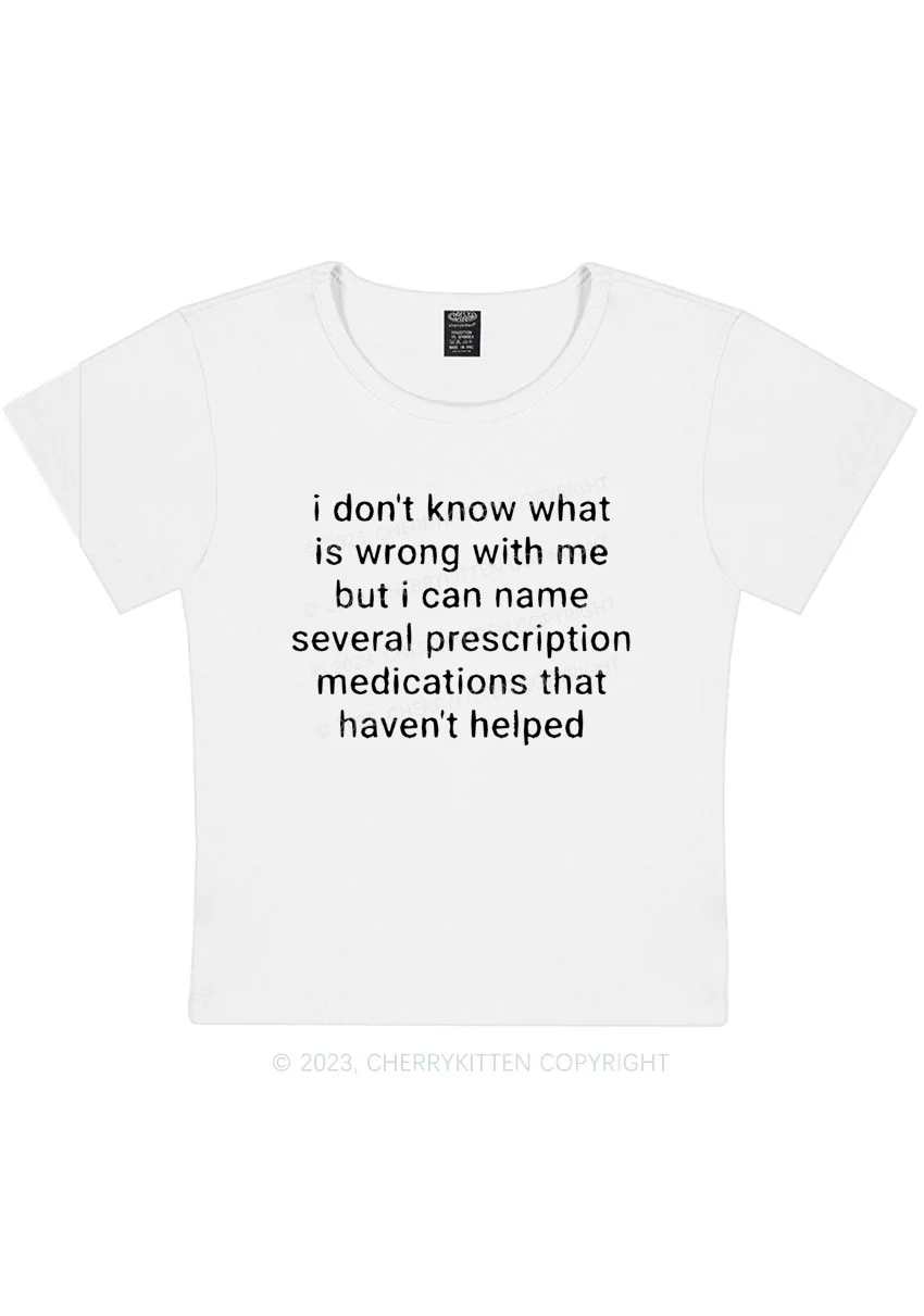 Curvy Can Name Several Prescription Medications Y2K Baby Tee Cherrykitten - Image 2