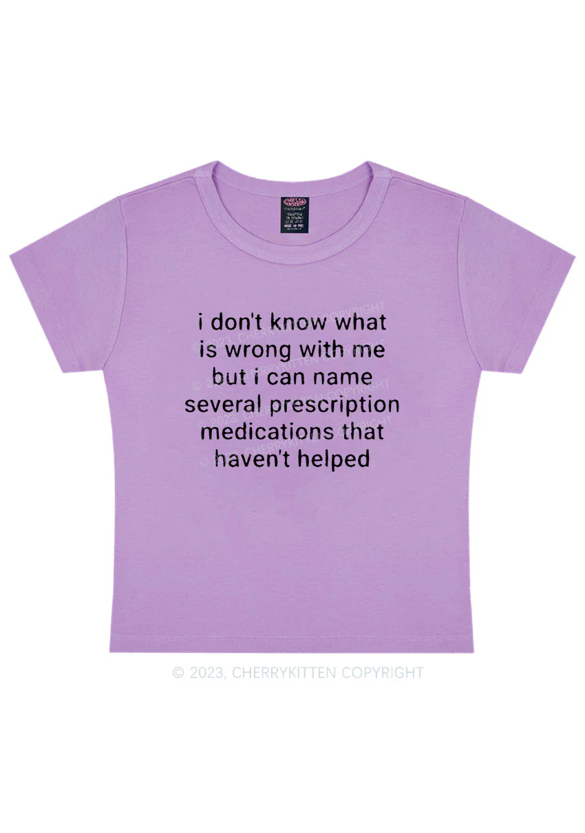 Curvy Can Name Several Prescription Medications Y2K Baby Tee Cherrykitten - Image 4