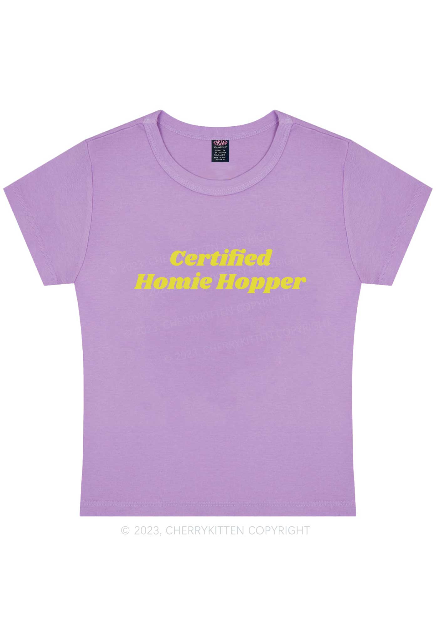 Curvy Certified Homie Hopper Y2K Baby Tee Cherrykitten - Image 4