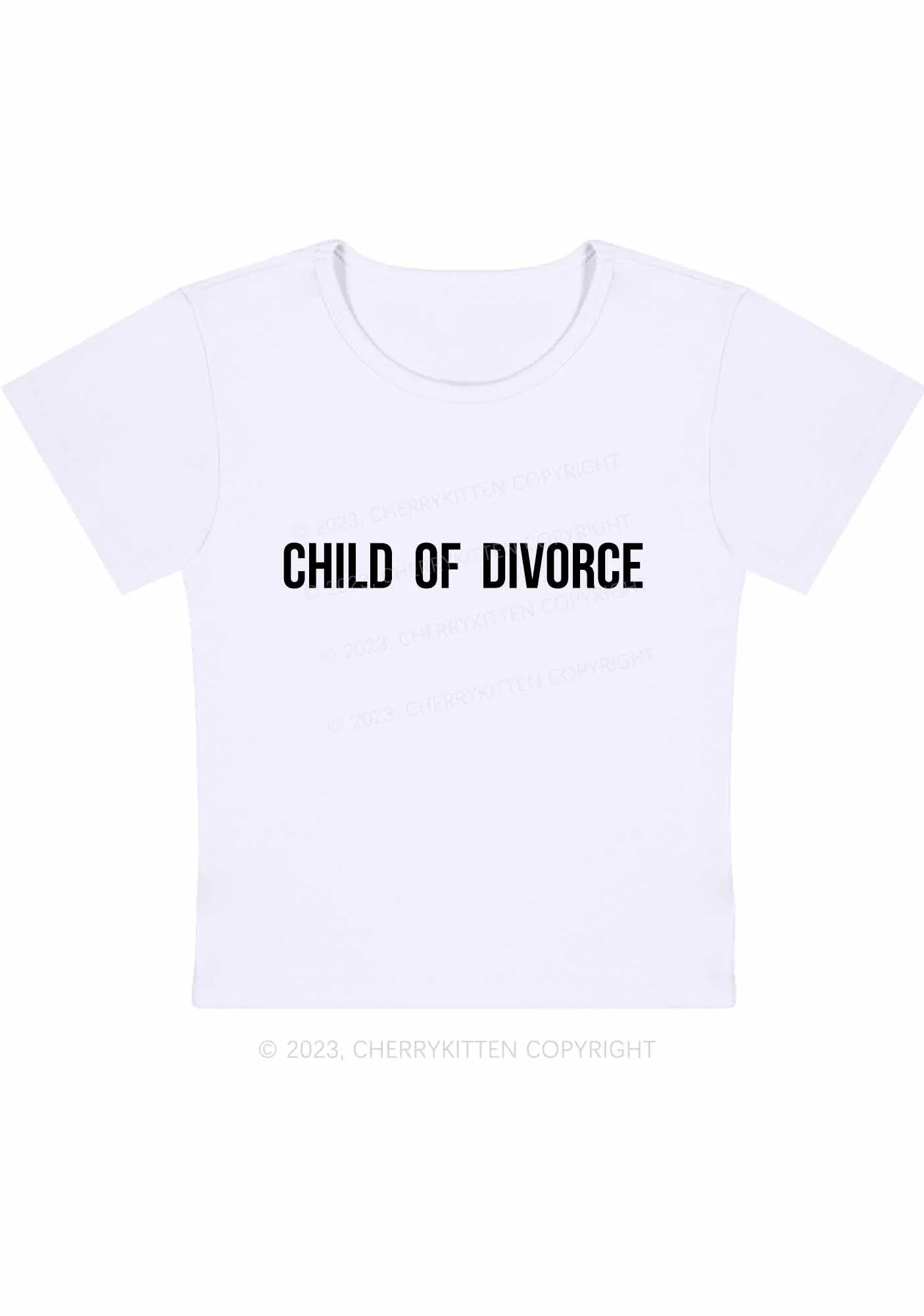 Curvy Child Of Divorce Baby Tee Cherrykitten - Image 2