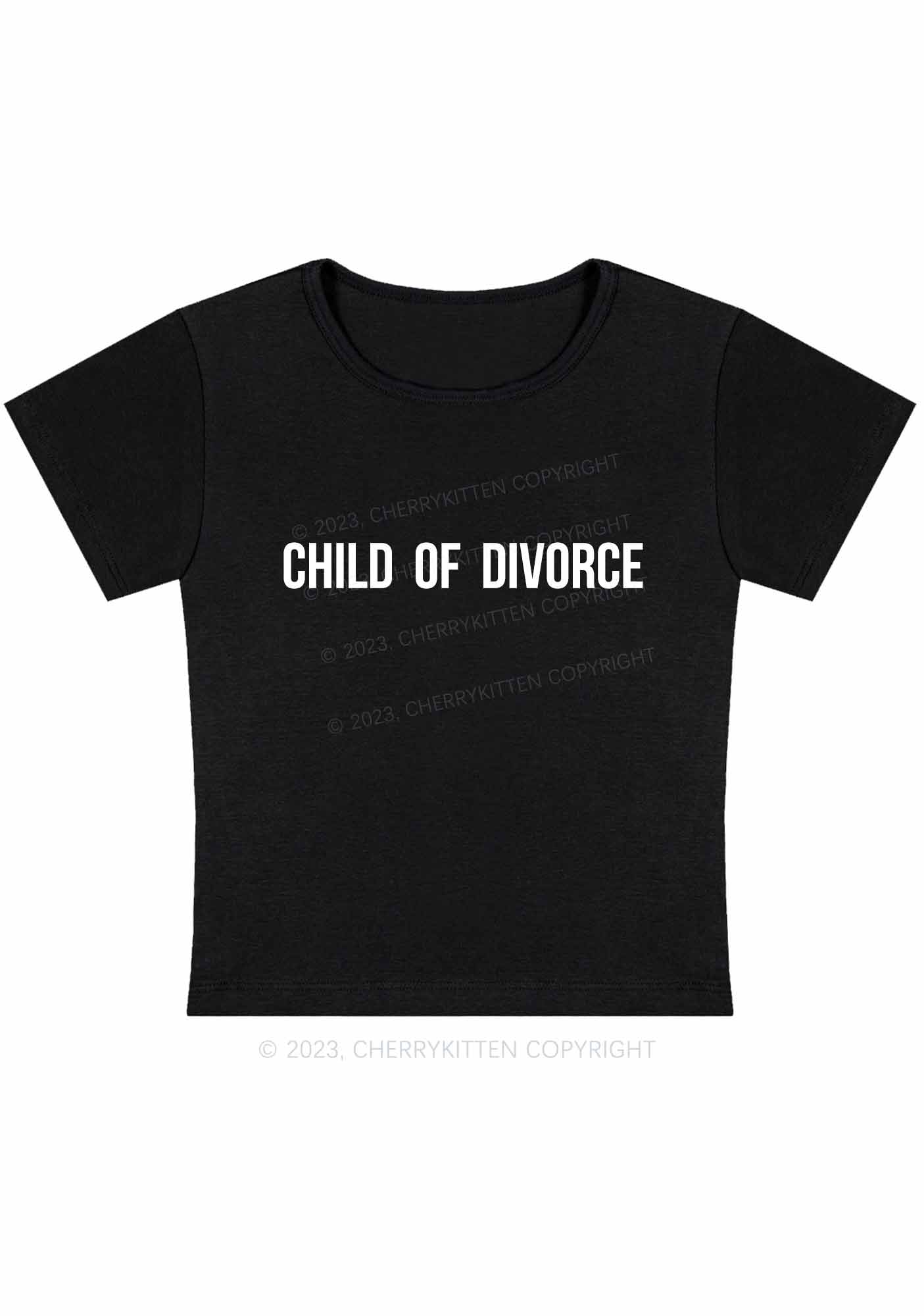 Curvy Child Of Divorce Baby Tee Cherrykitten - Image 3