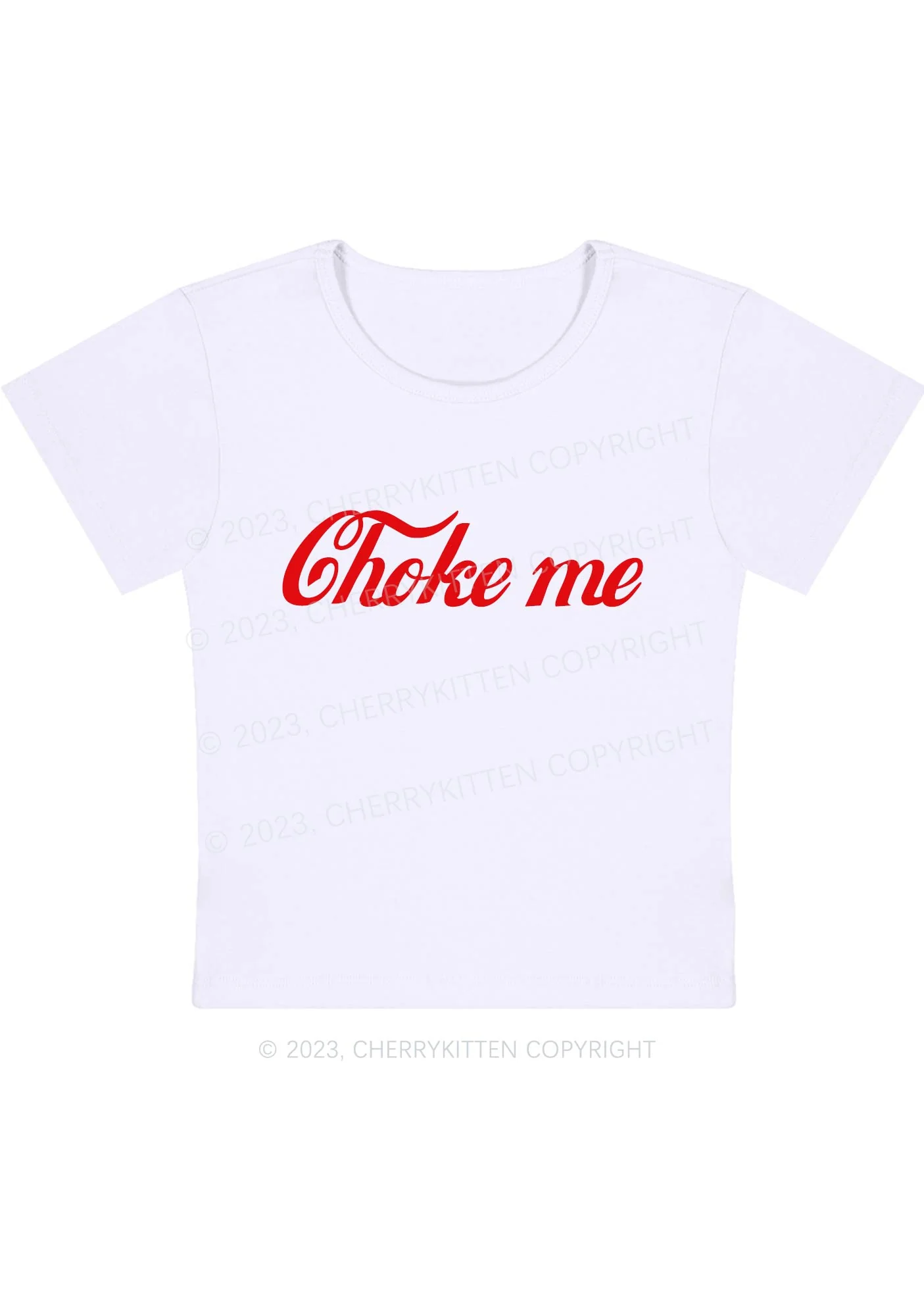 Curvy Choke Me Y2K Baby Tee Cherrykitten - Image 2