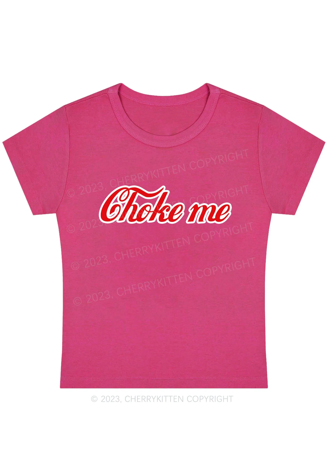 Curvy Choke Me Y2K Baby Tee Cherrykitten - Image 5