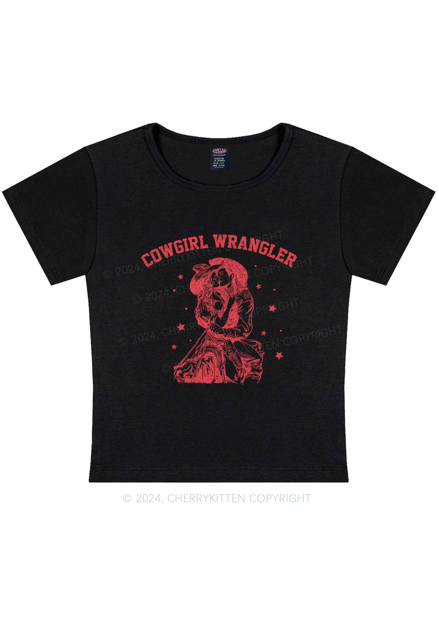Curvy Cowgirl Wrangler Y2K Baby Tee Cherrykitten - Image 3