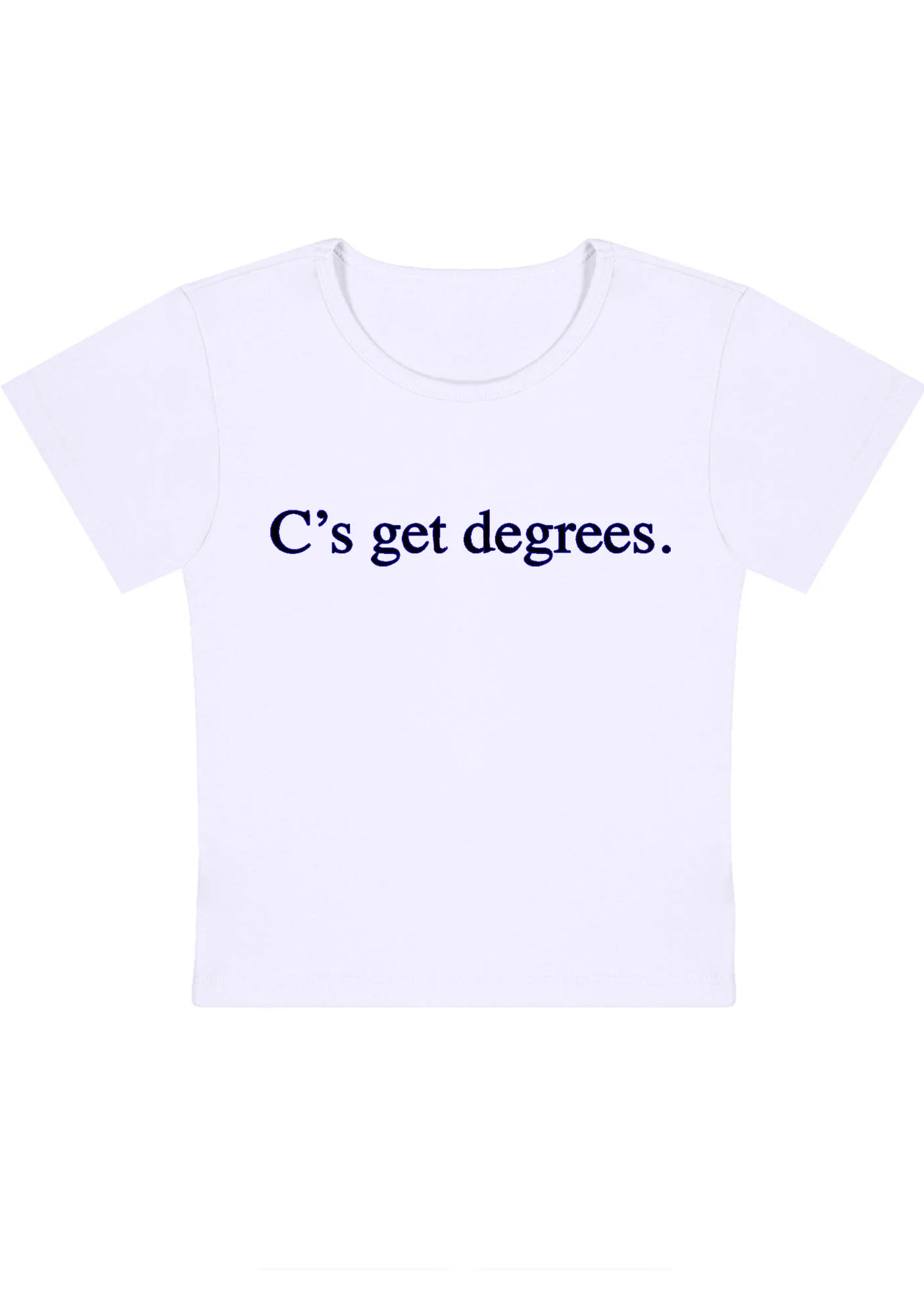 Curvy C's Get Degrees Baby Tee - Image 2