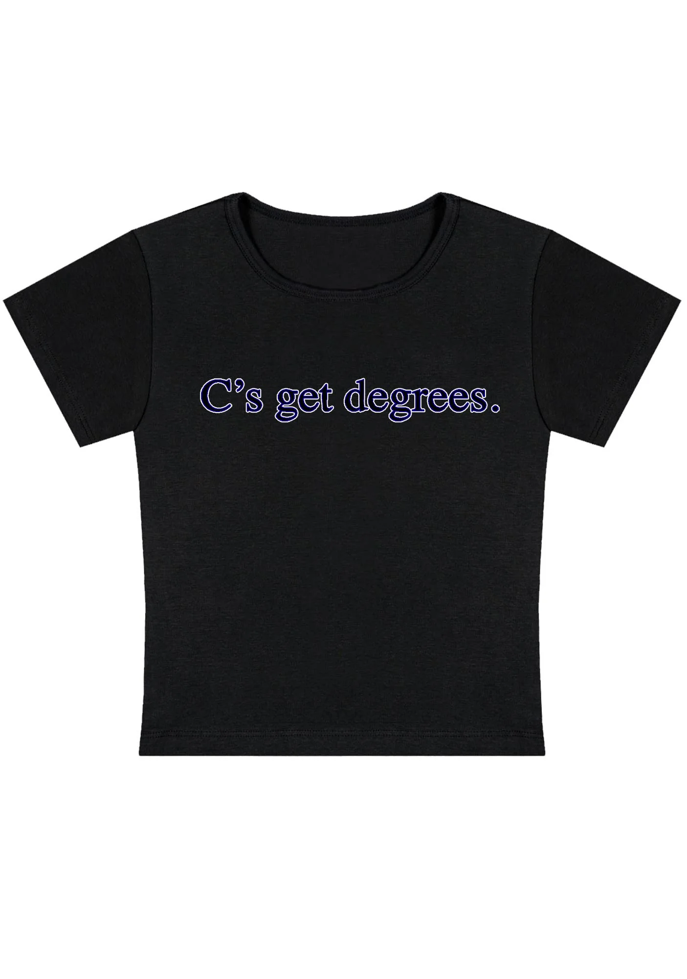 Curvy C's Get Degrees Baby Tee - Image 5