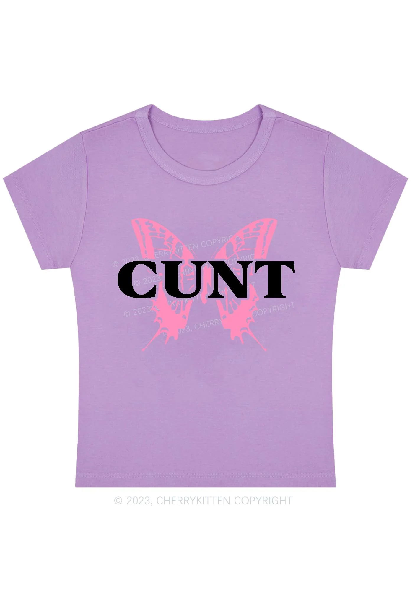 Curvy Cunt Butterfly Baby Tee Cherrykitten - Image 4