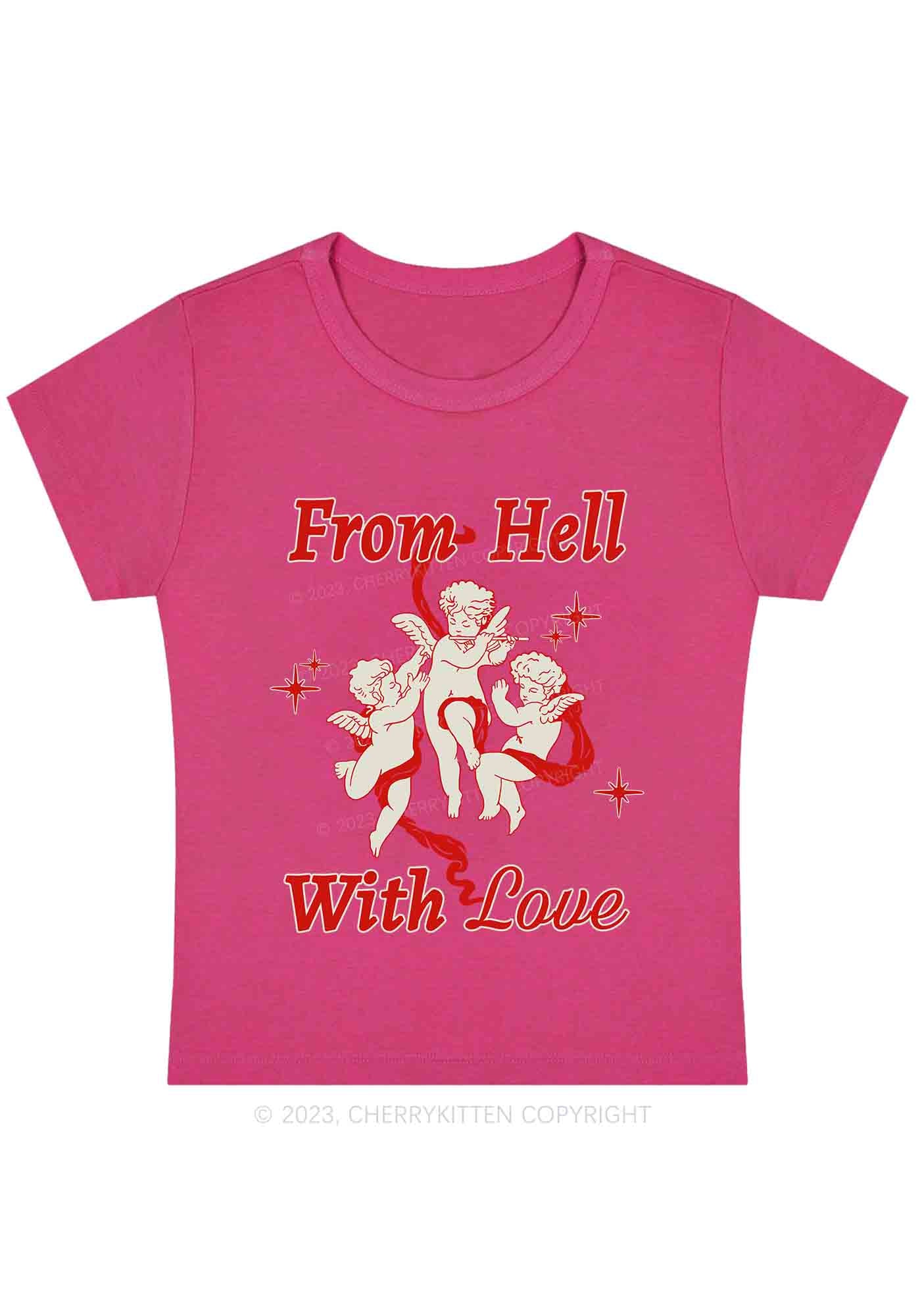 Curvy Cupids From Hell Y2K Baby Tee Cherrykitten - Image 5