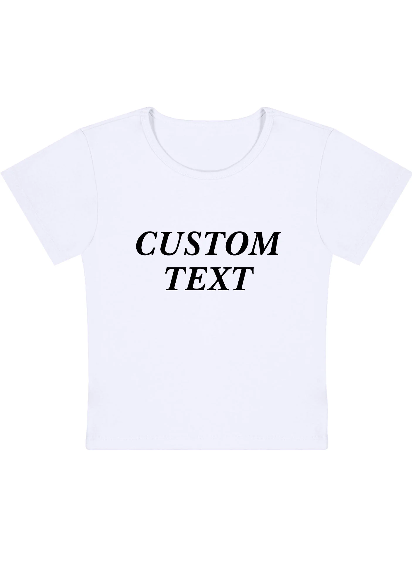 Curvy Custom Personalized Text Baby Tee - Image 4