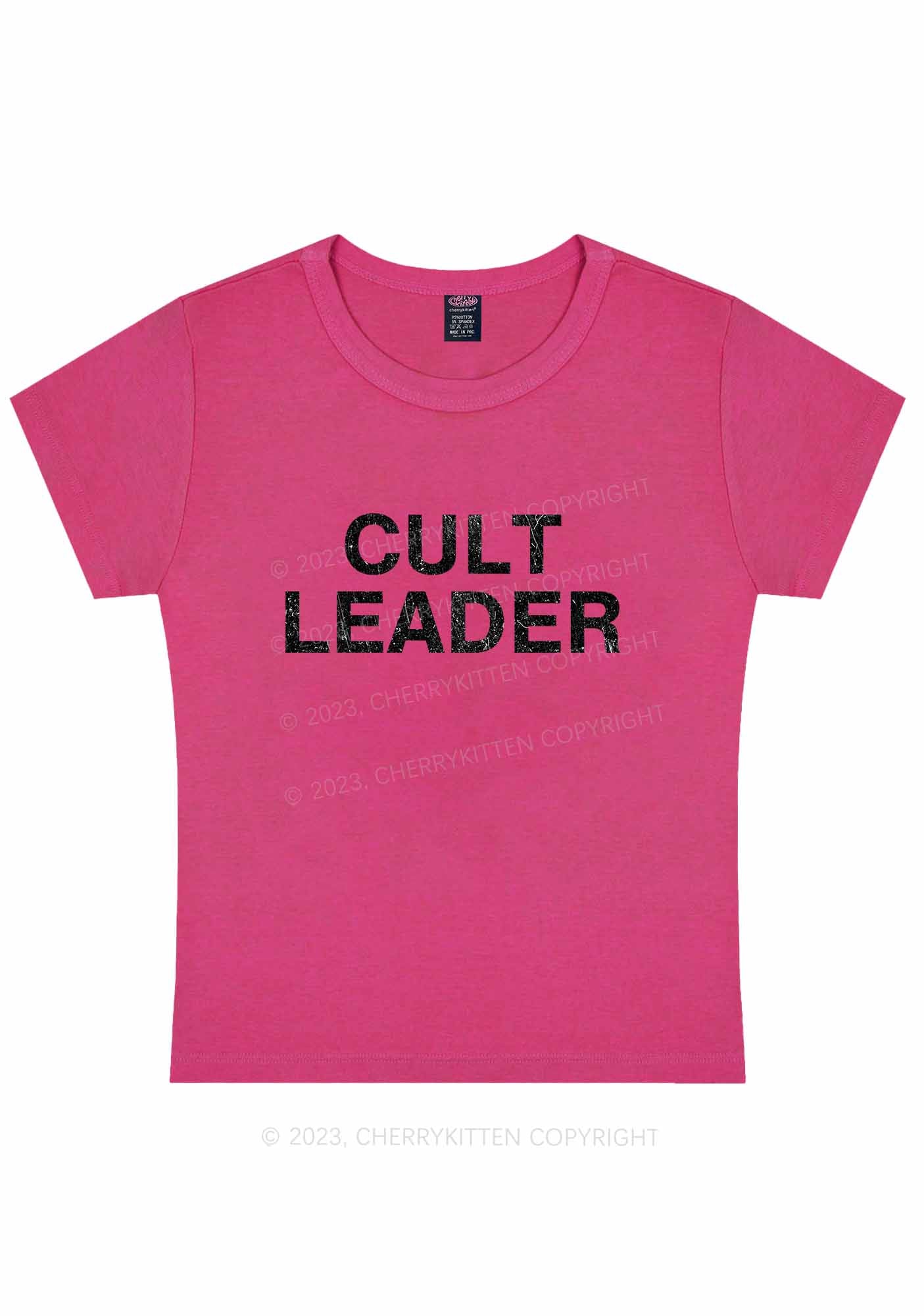 Curvy Cut Leader Y2K Baby Tee Cherrykitten - Image 5