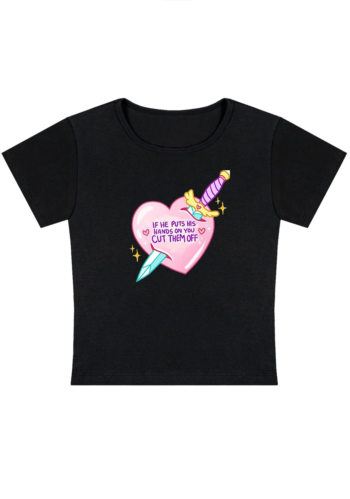 Curvy Cut Them Off Baby Tee - Image 2