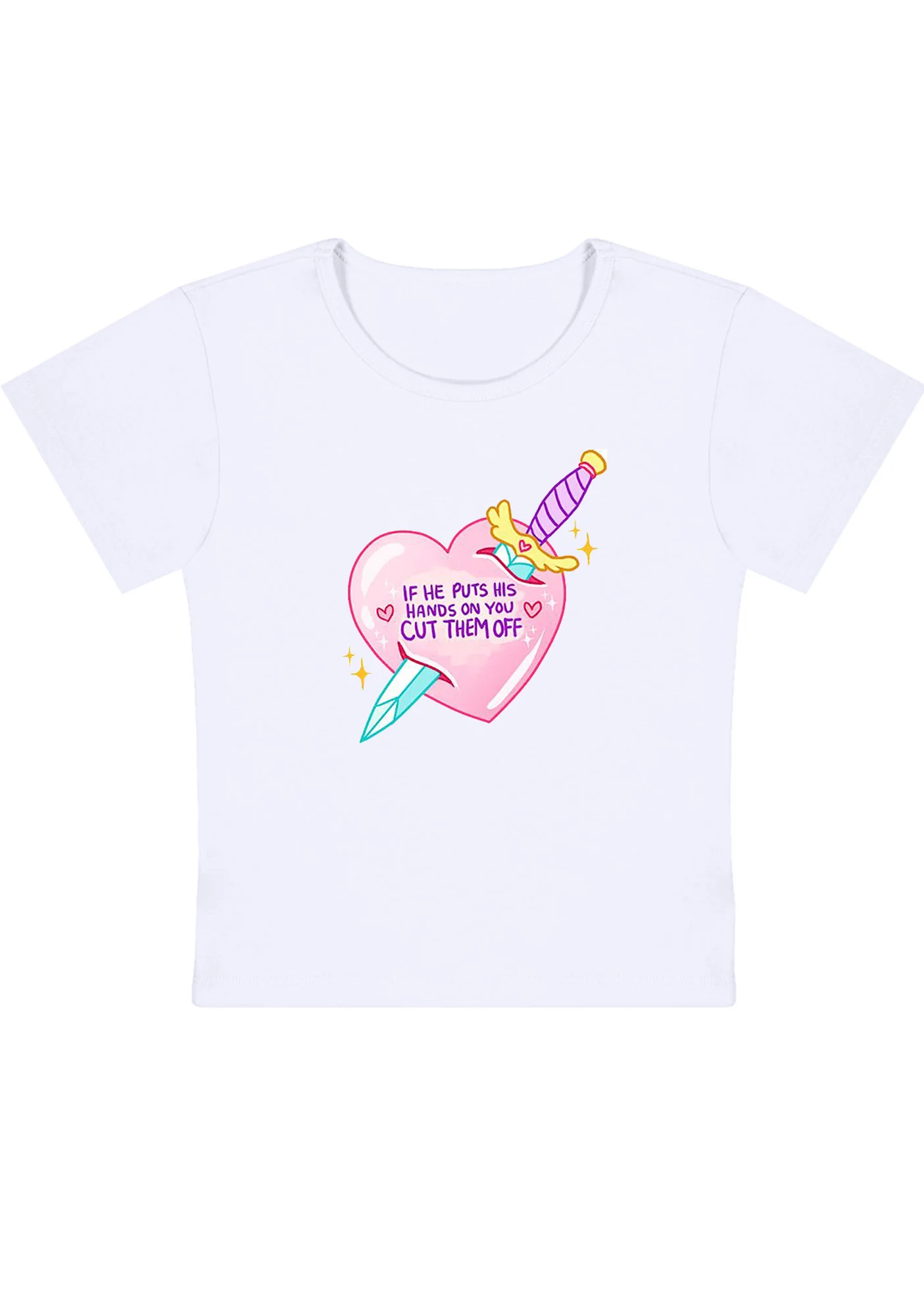 Curvy Cut Them Off Baby Tee - Image 3