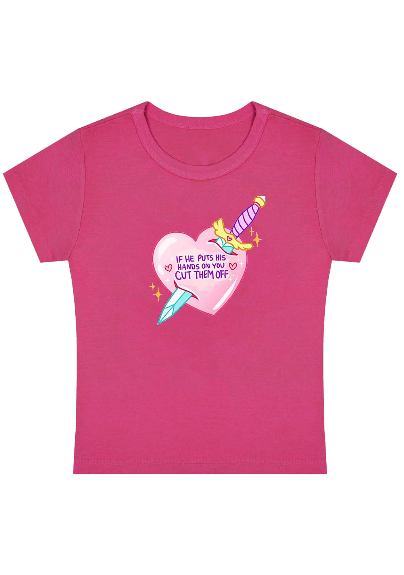 Curvy Cut Them Off Baby Tee - Image 4