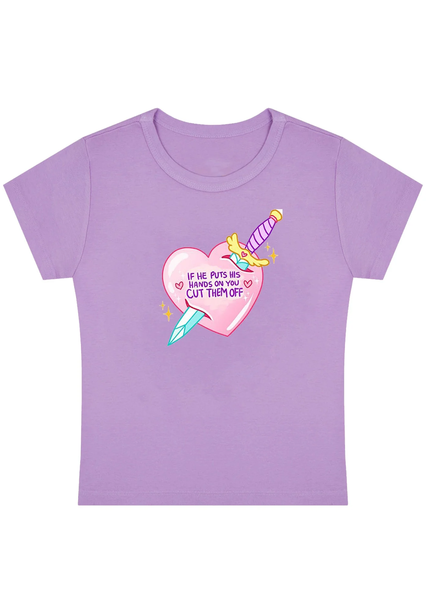 Curvy Cut Them Off Baby Tee - Image 5
