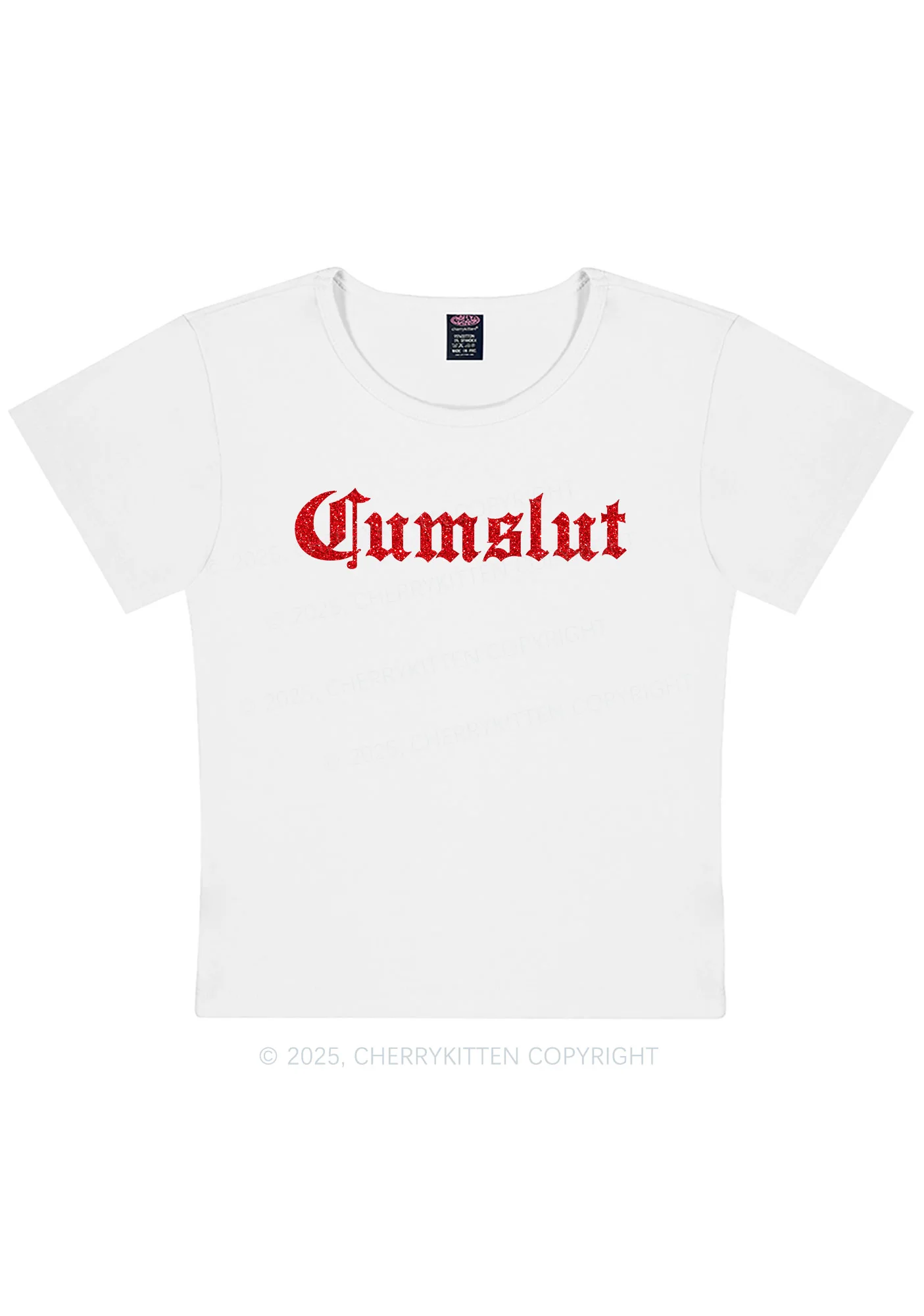 Curvy Cxmslxt Y2K Baby Tee Cherrykitten - Image 2