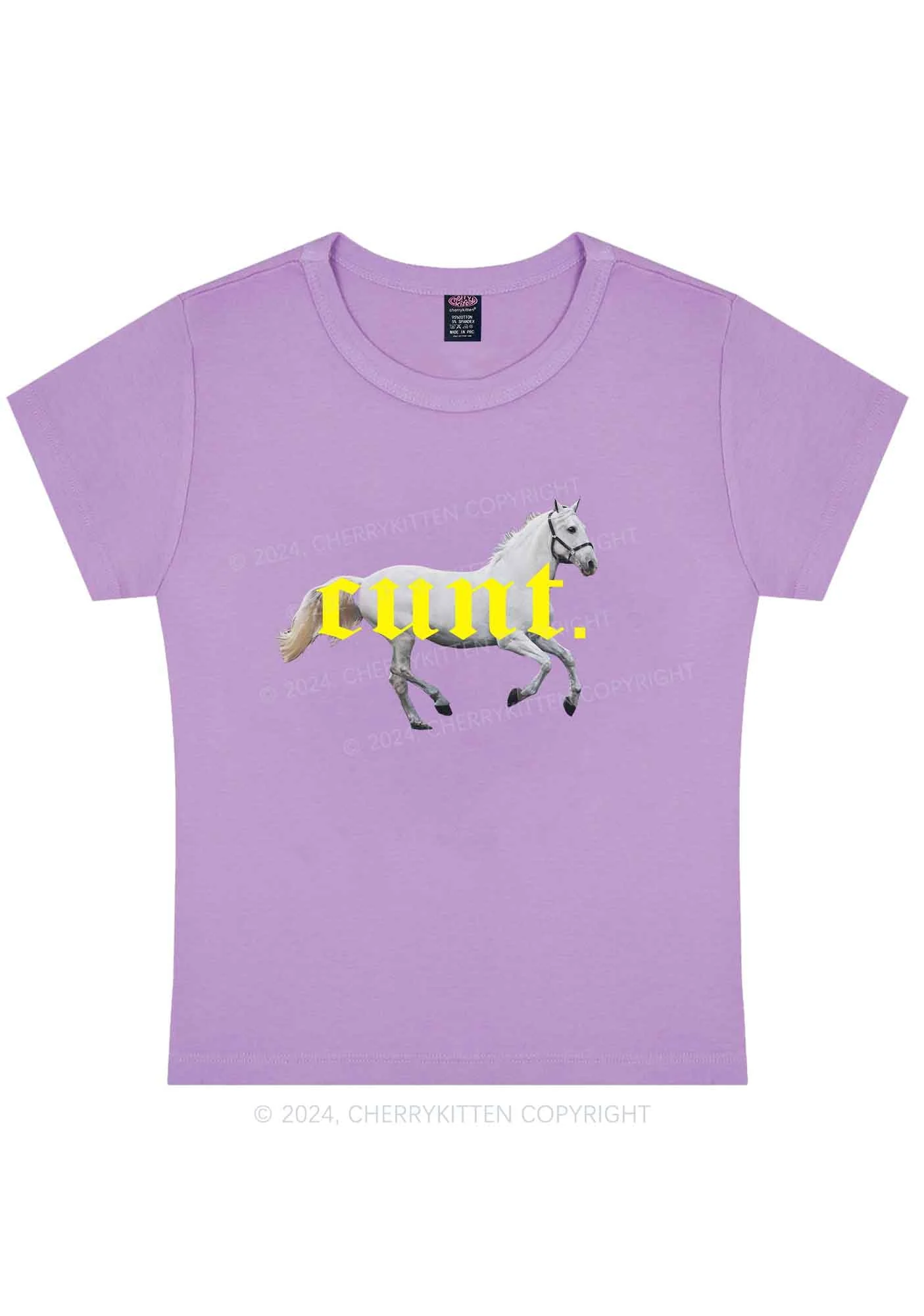 Curvy Cxxt Horse Y2K Baby Tee Cherrykitten - Image 2