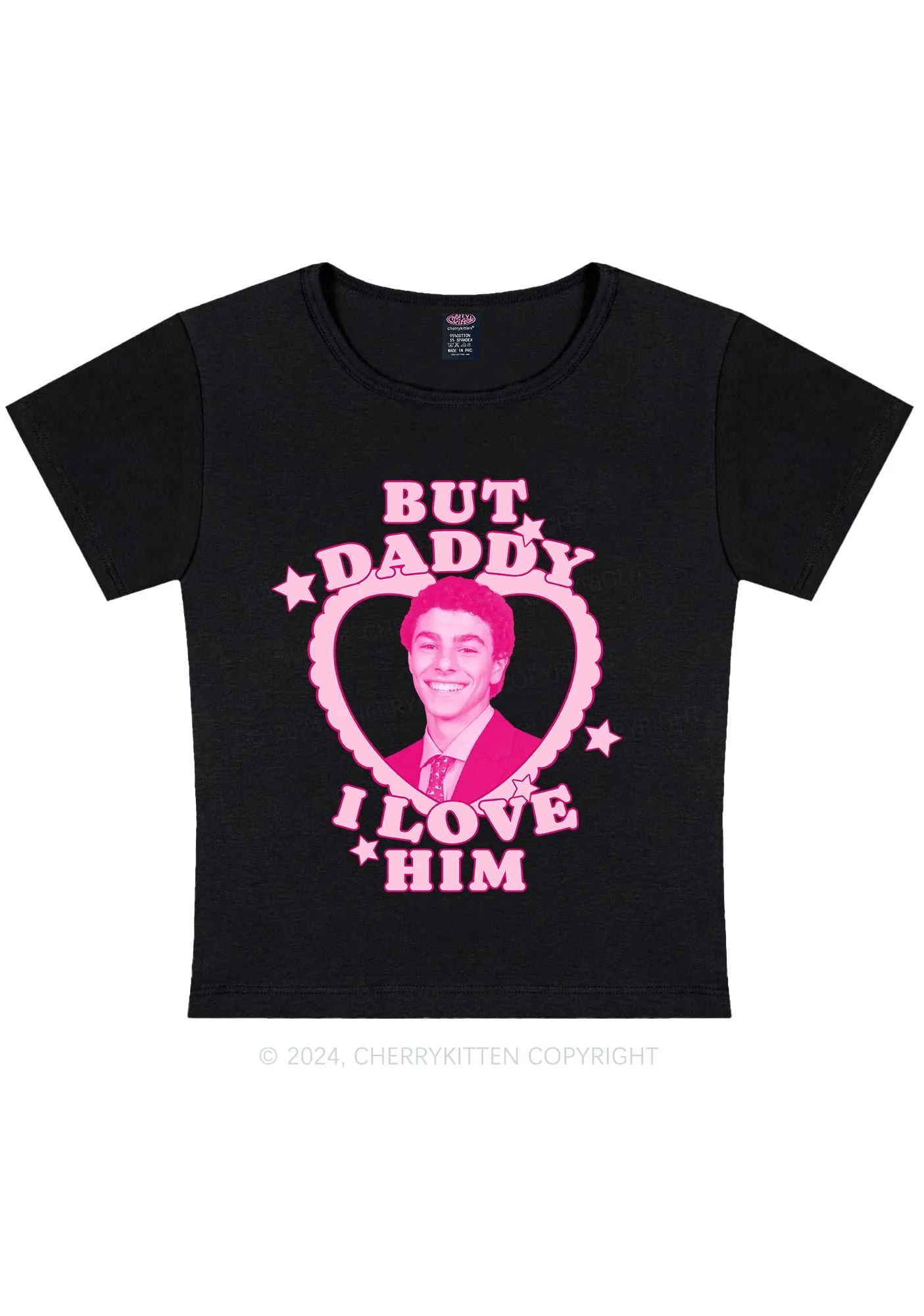 Curvy Daddy I Love Him Luigi Y2K Baby Tee Cherrykitten - Image 2