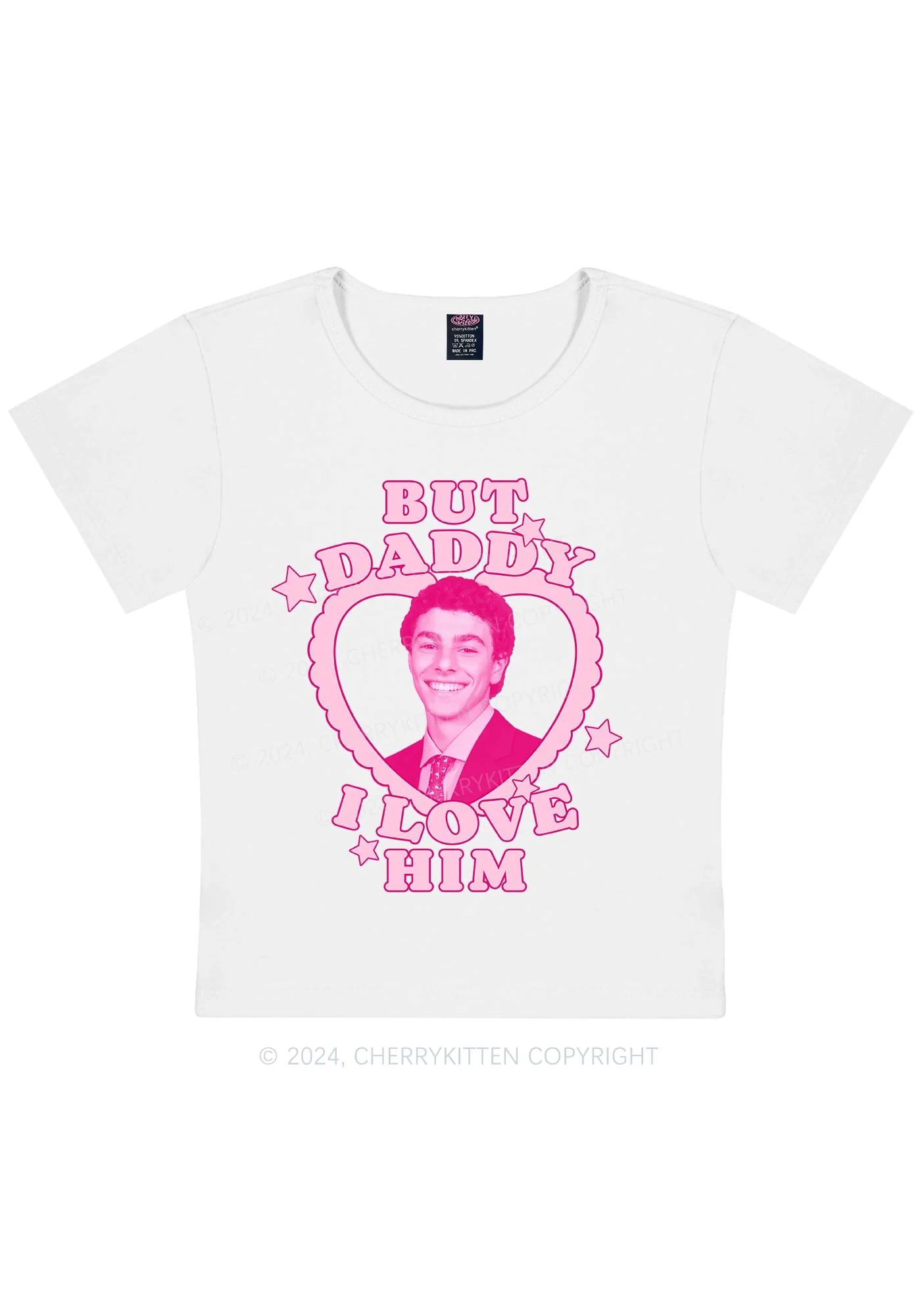 Curvy Daddy I Love Him Luigi Y2K Baby Tee Cherrykitten - Image 3